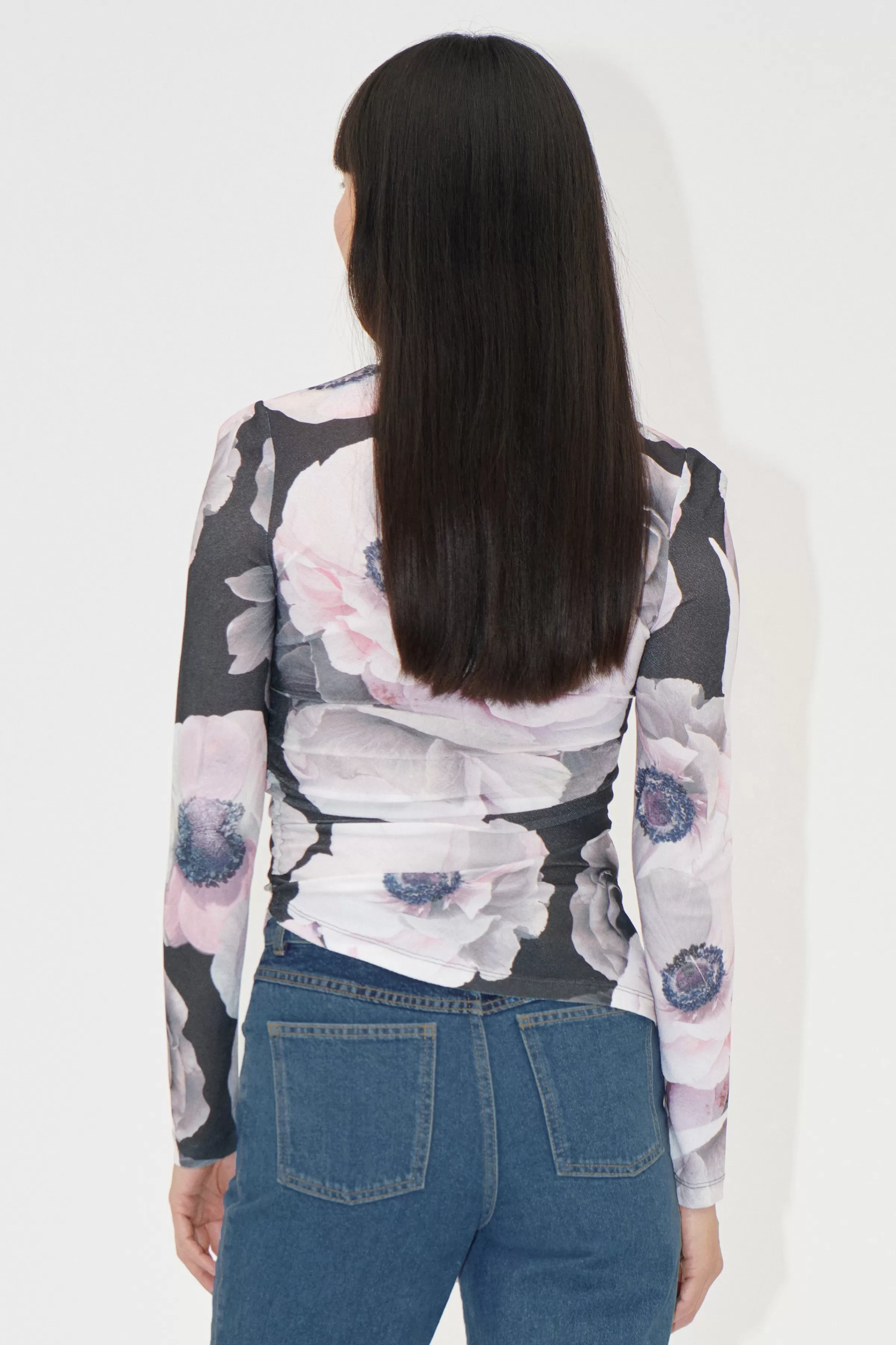 Tops & Shirts-STINE GOYA Asymmetric Long Sleeve Top - Nostalgic Anemone NostalgicAnemone