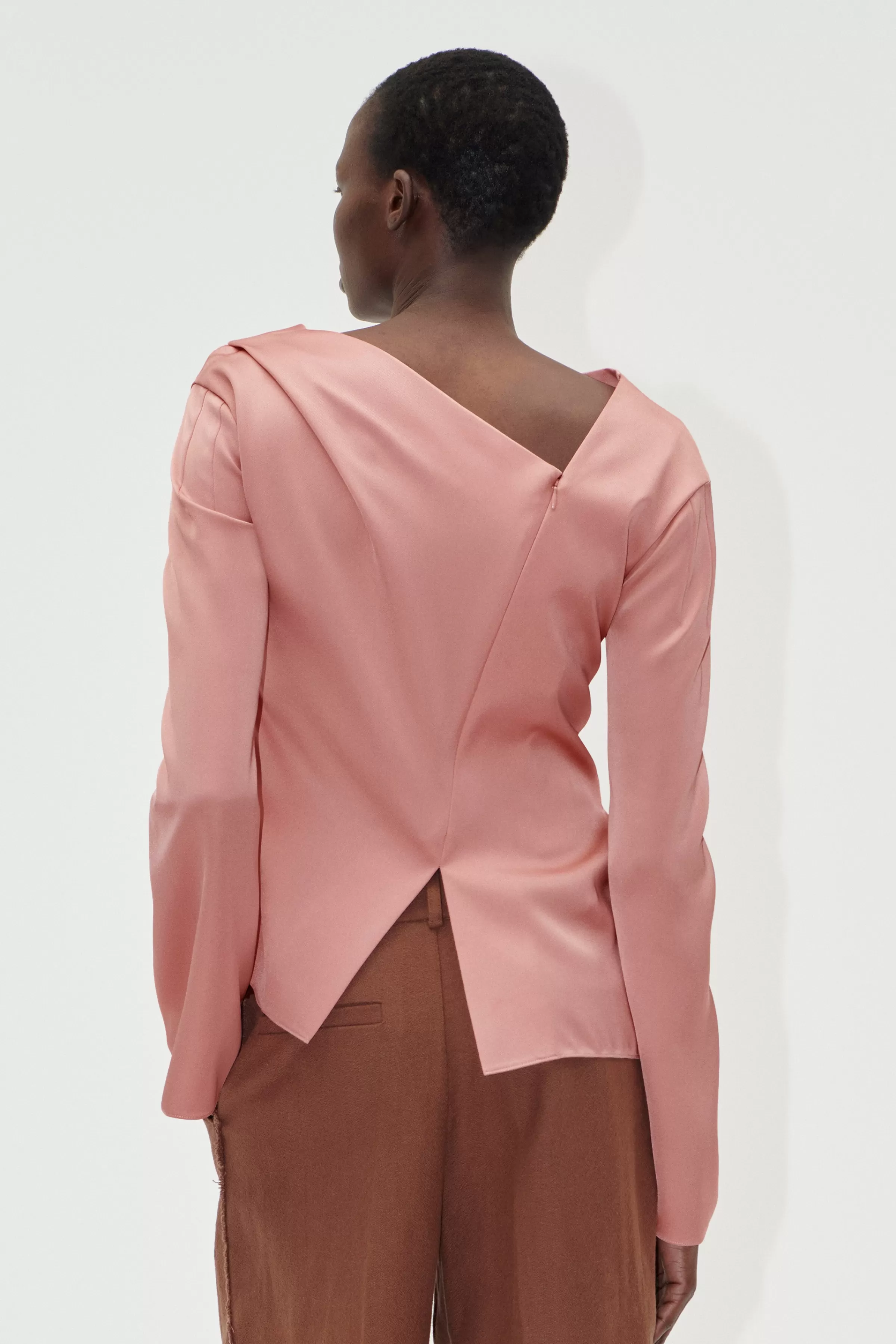 Tops & Shirts-STINE GOYA Asymmetrical Long Sleeve Top - Rose Tan RoseTan