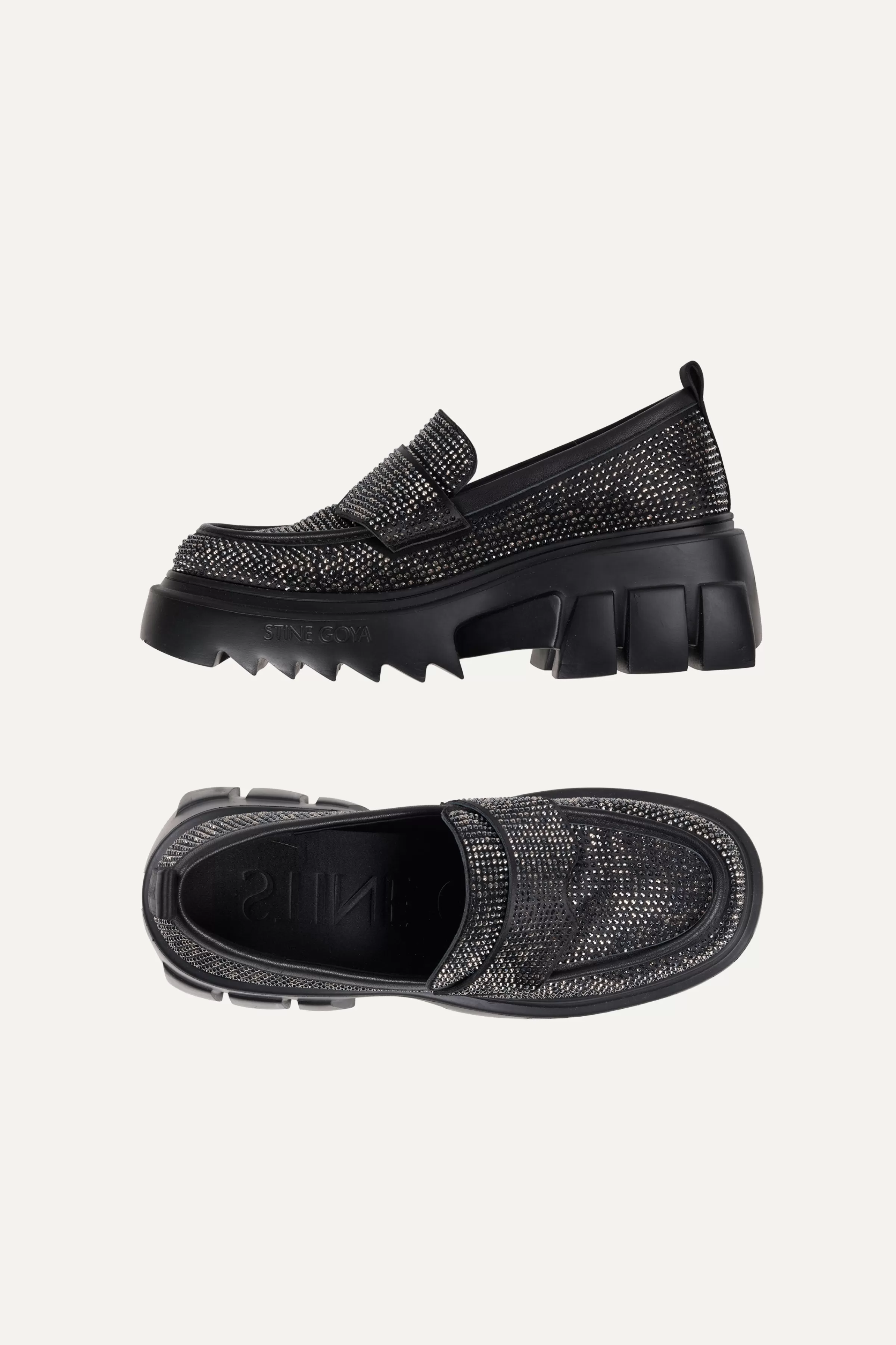 Shoes-STINE GOYA Crystalized Loafer - Black