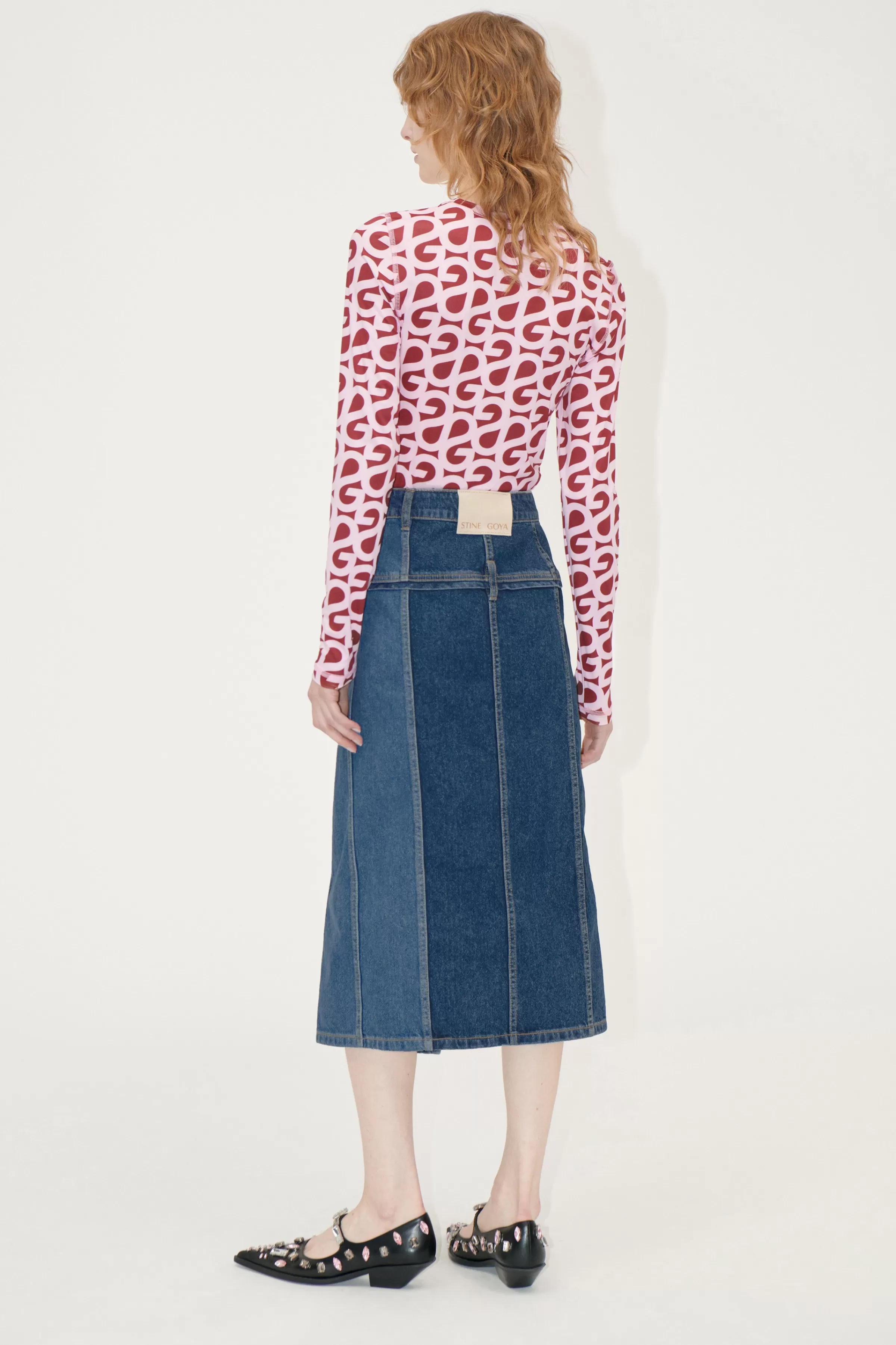 Skirts & Shorts | Denim-STINE GOYA Denim Midi Skirt - Two Tone Denim TwoToneDenim