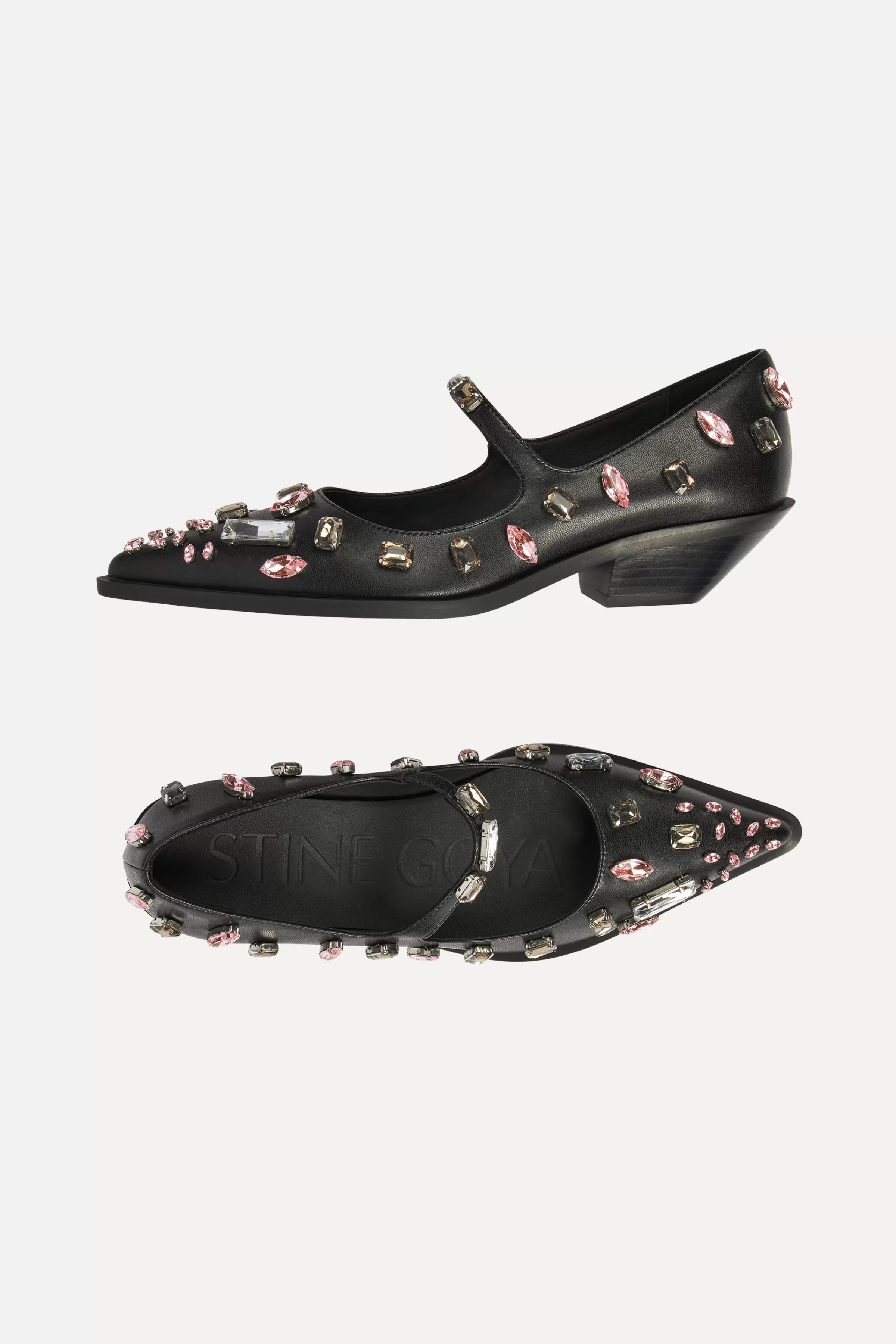 Shoes-STINE GOYA Embellished Mary Jane - Black