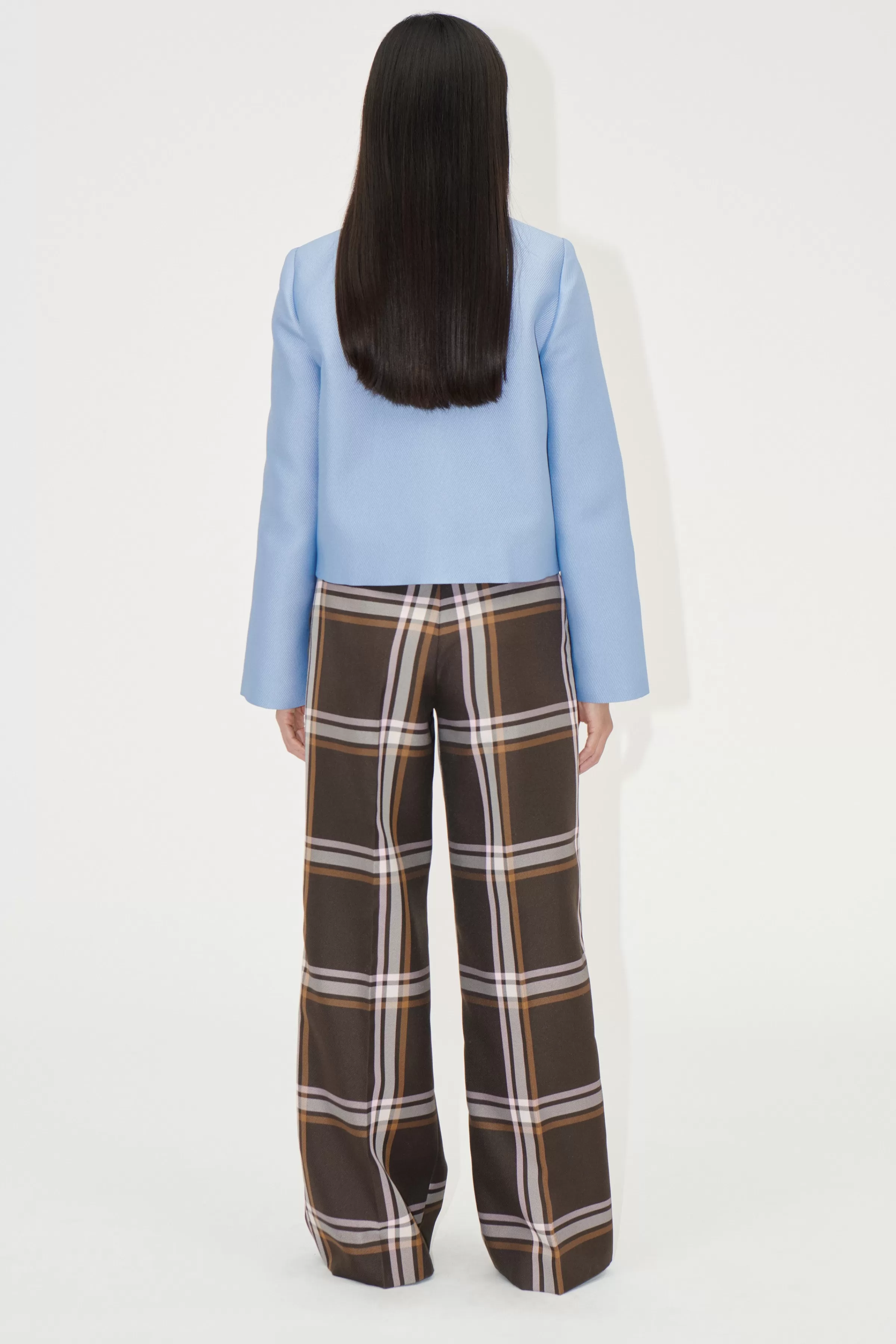 Tailoring | Pants-STINE GOYA Front Pleat Long Straight Pants - Weaved Checks WeavedChecks