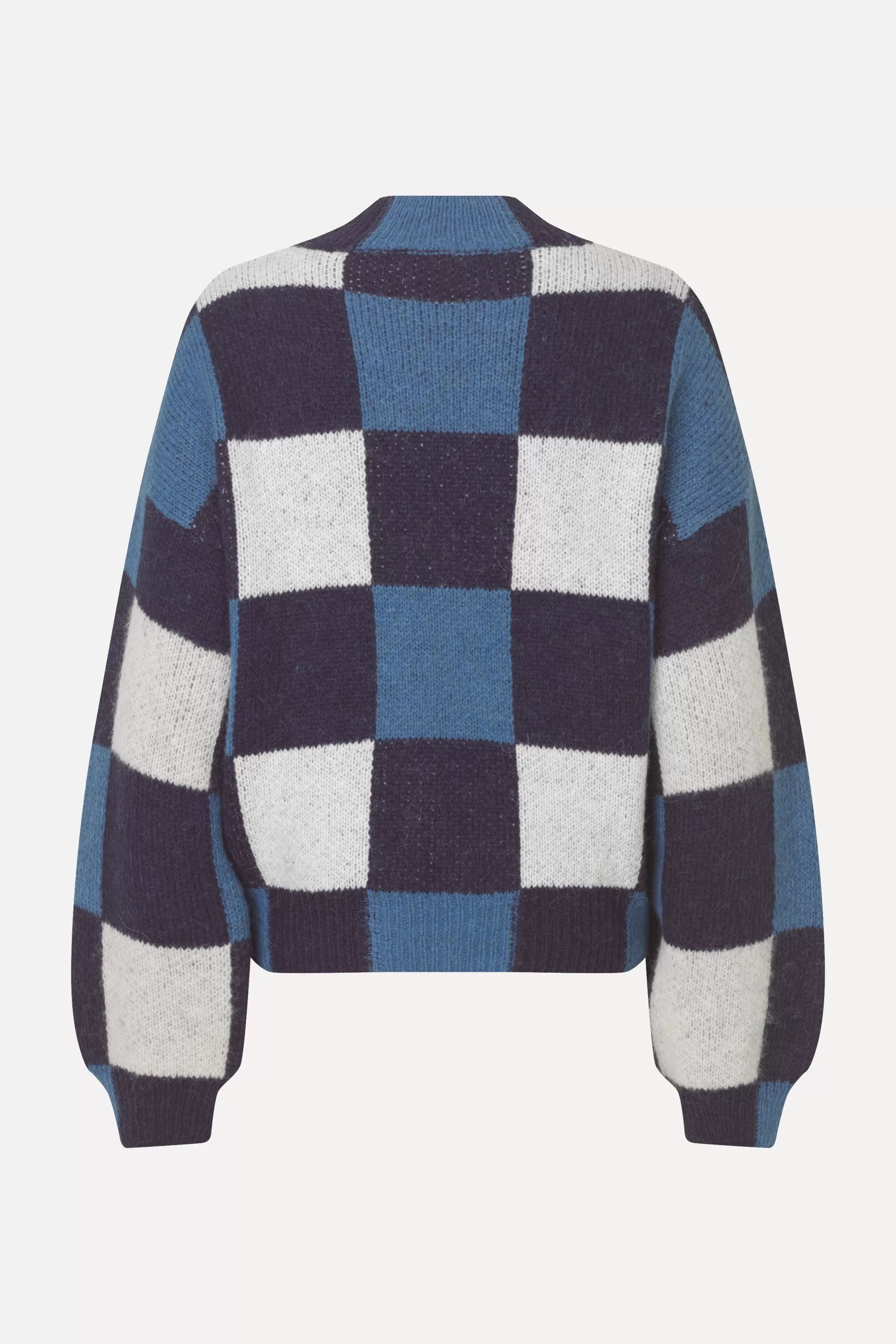 Knitwear-STINE GOYA Gingham Check Sweater - Blue Gingham Check BlueGinghamCheck