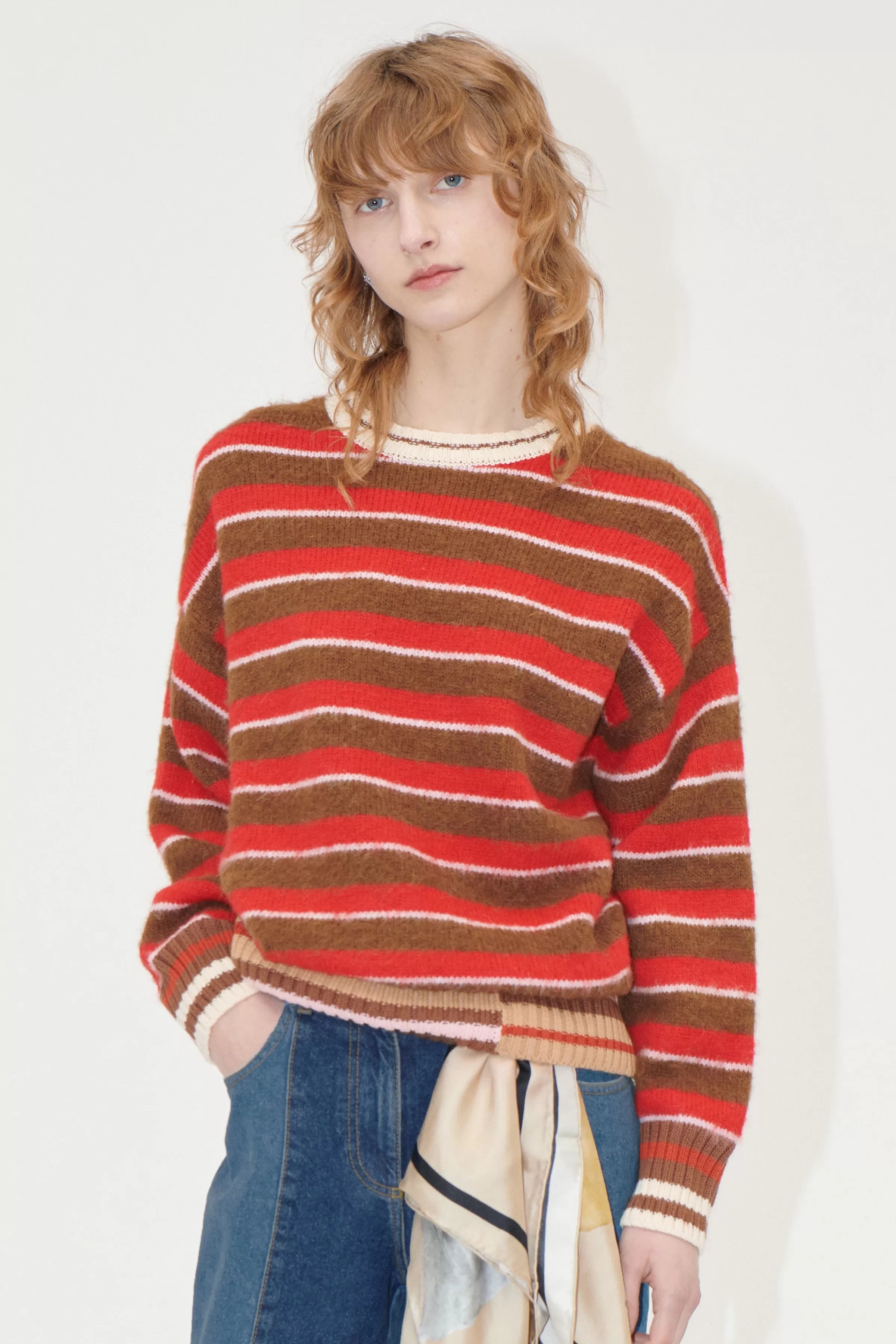 Knitwear-STINE GOYA Hybrid Stripe Sweater - Hybrid Stripe HybridStripe