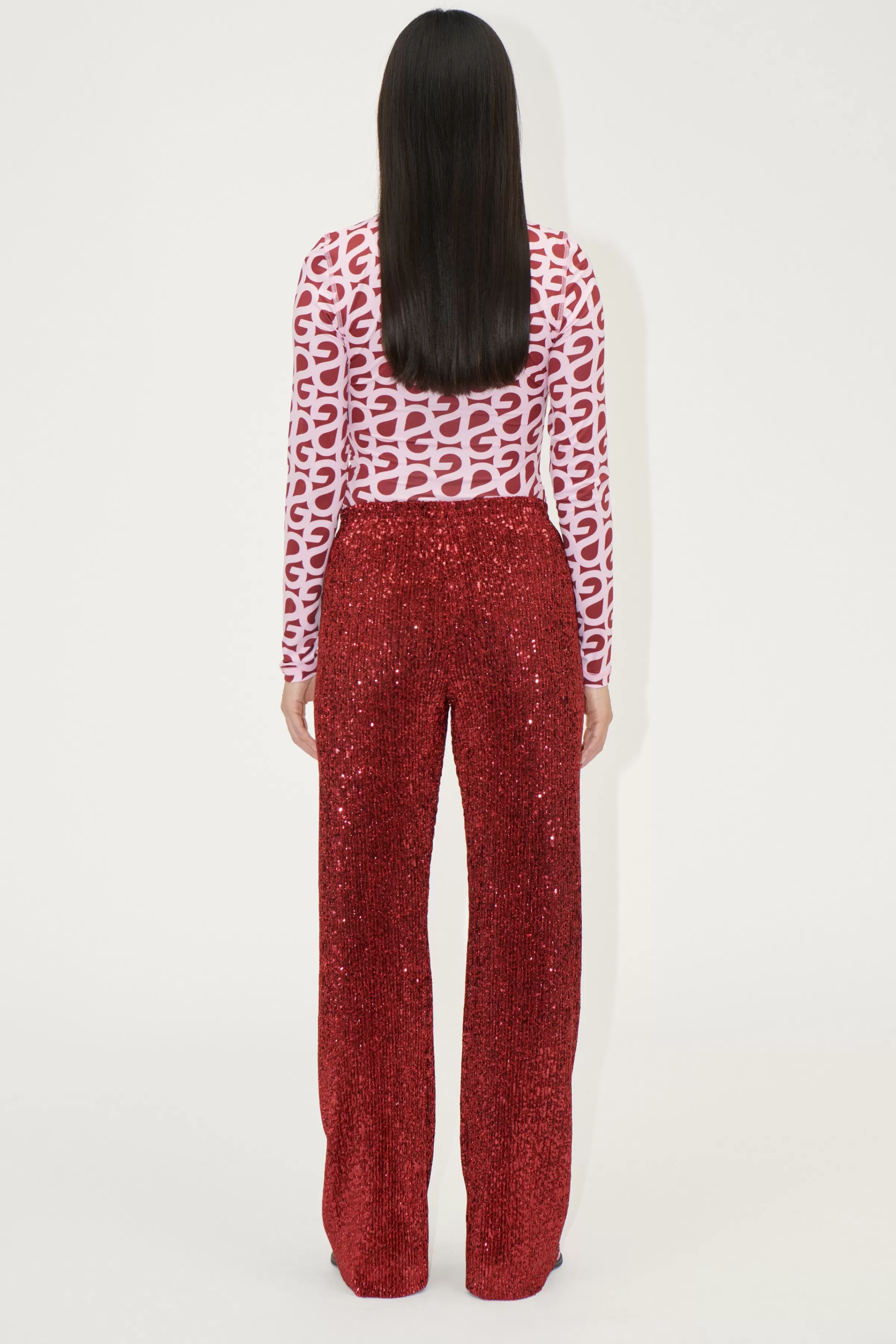 Pants-STINE GOYA Long Pants - Bordeaux