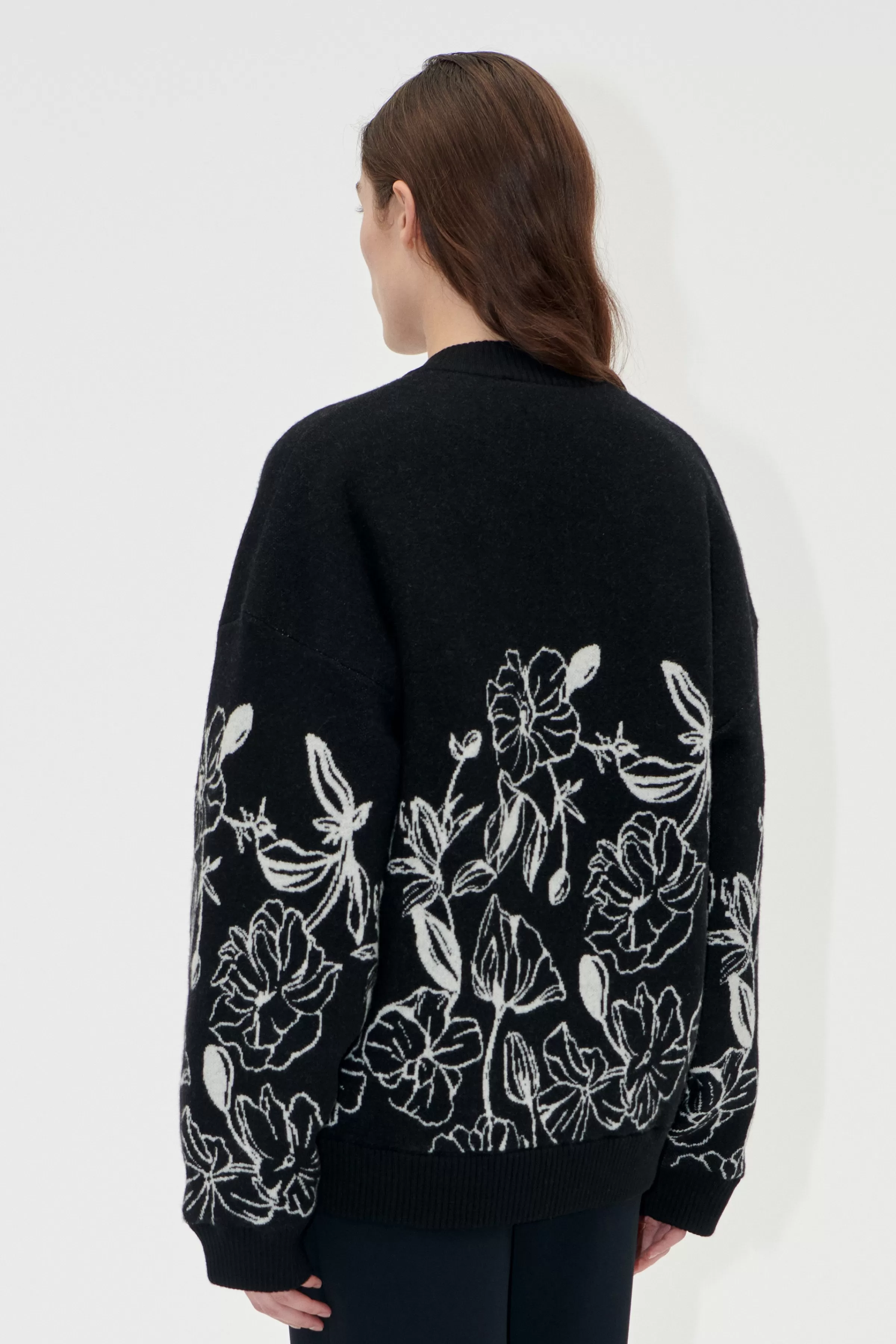 Outerwear | Knitwear-STINE GOYA Long Sleeve Cardigan - Eccentric Floral EccentricFloral