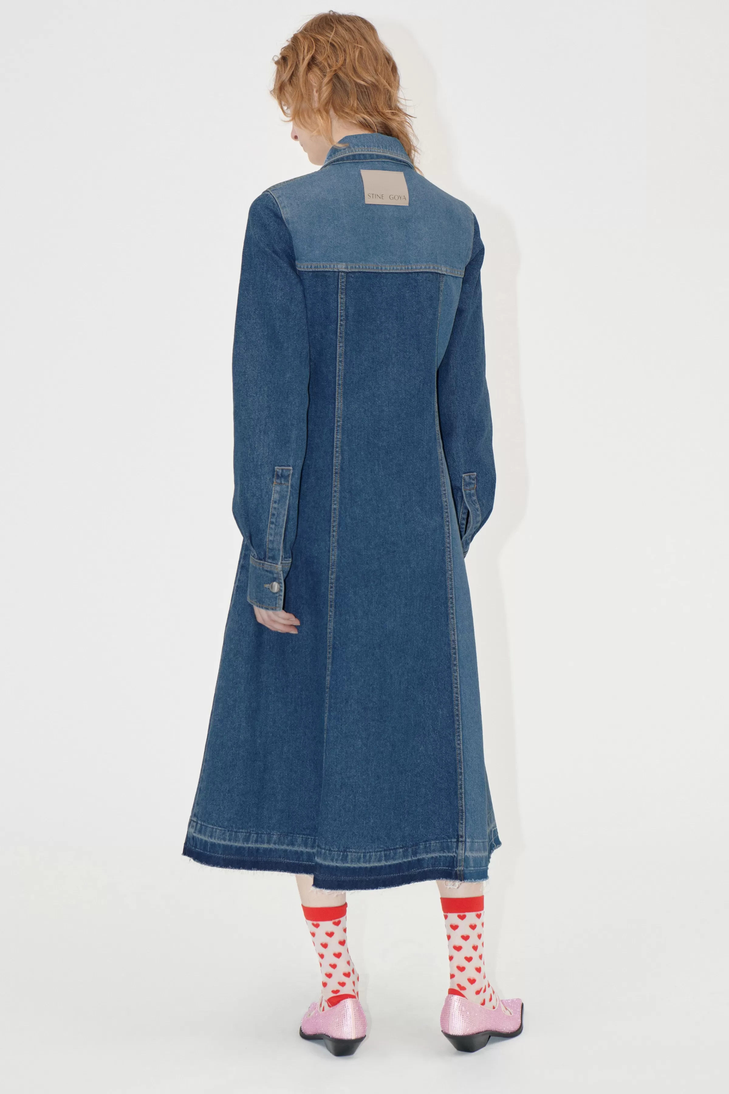 Denim | Dresses-STINE GOYA Long Sleeve Denim Dress - Two Tone Denim TwoToneDenim