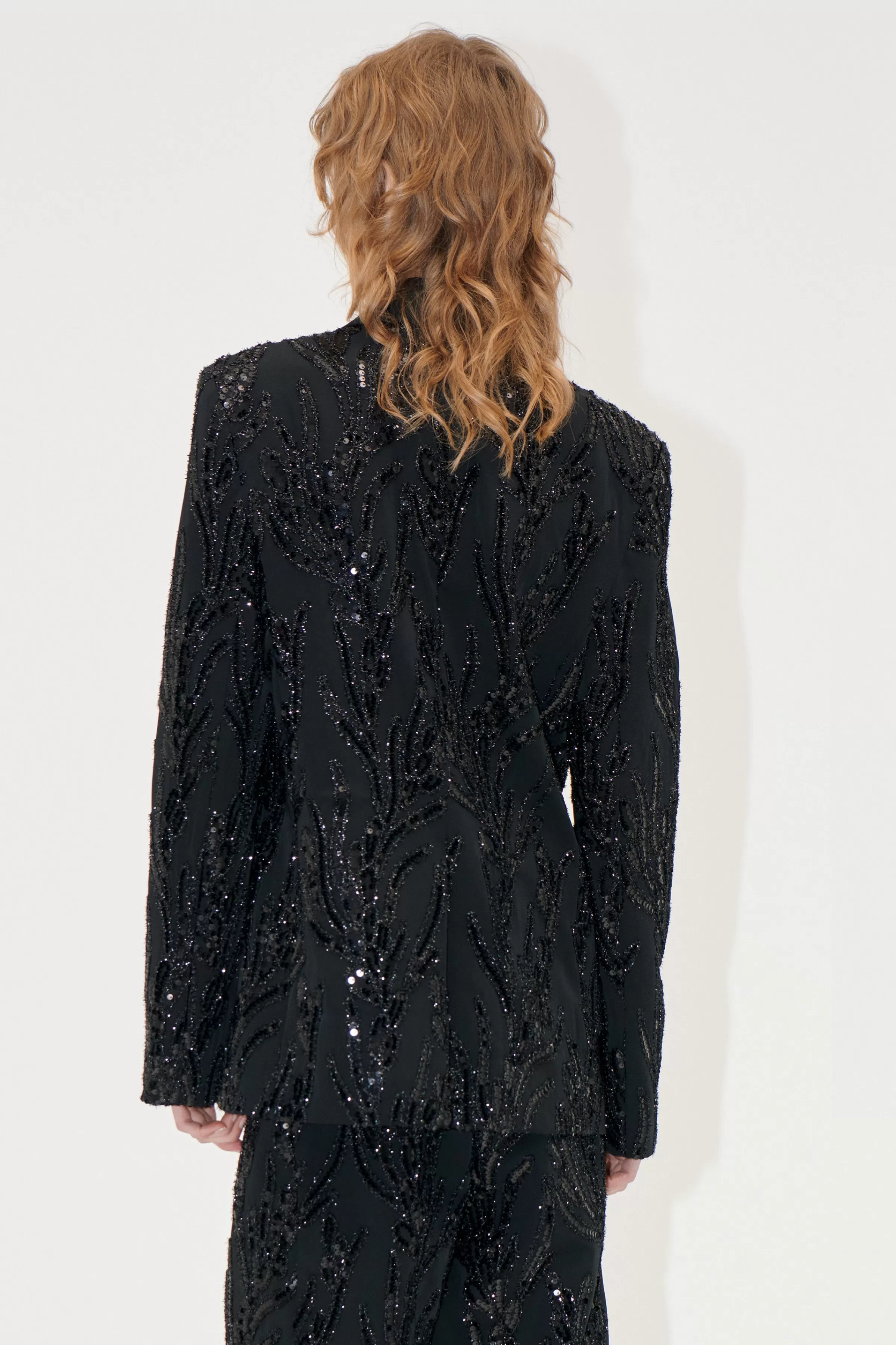 Tailoring-STINE GOYA Long Sleeve Fitted Blazer - Abstract Embellishment AbstractEmbellishment