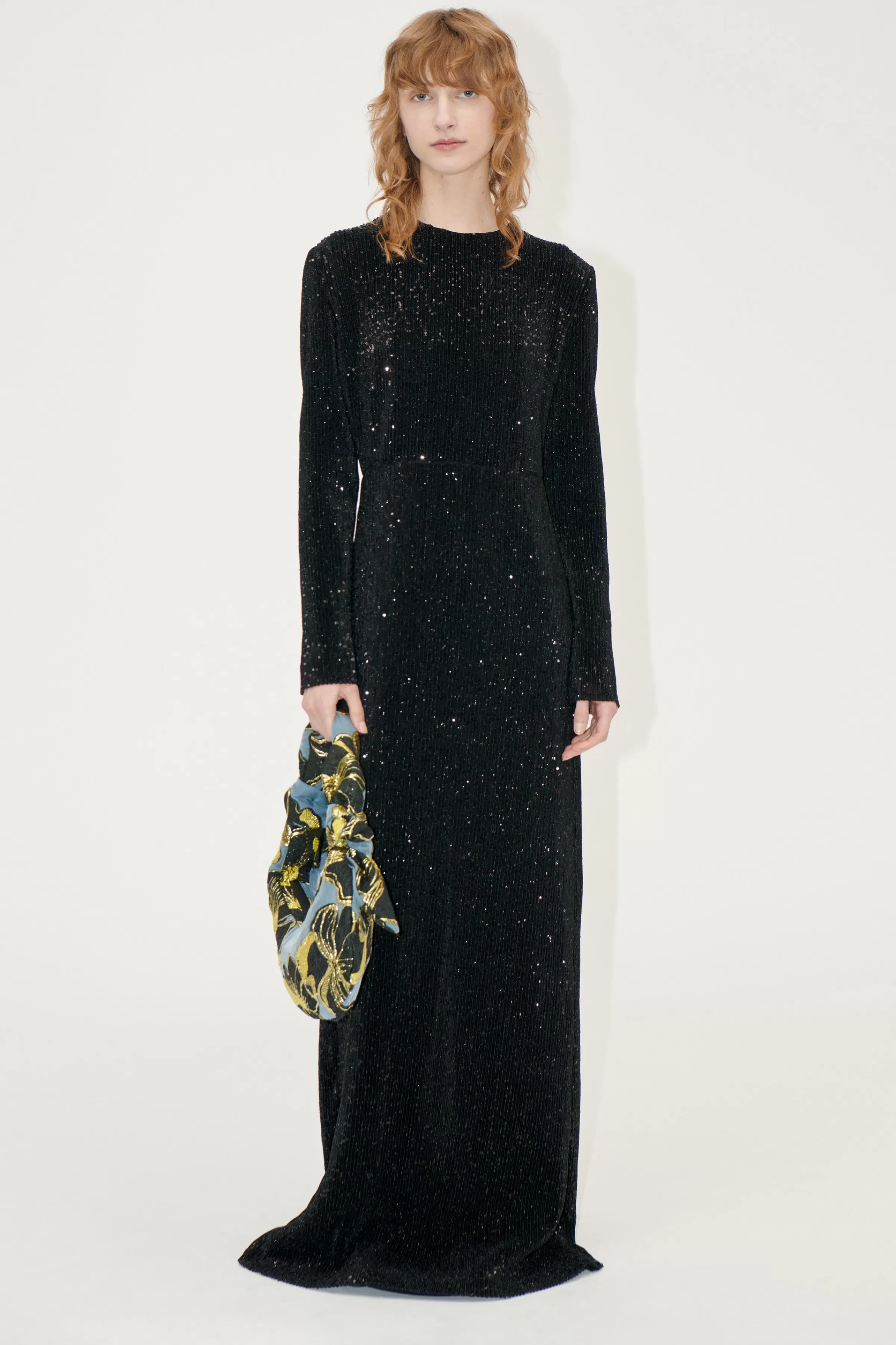 Dresses-STINE GOYA Long Sleeve Maxi Dress - Black