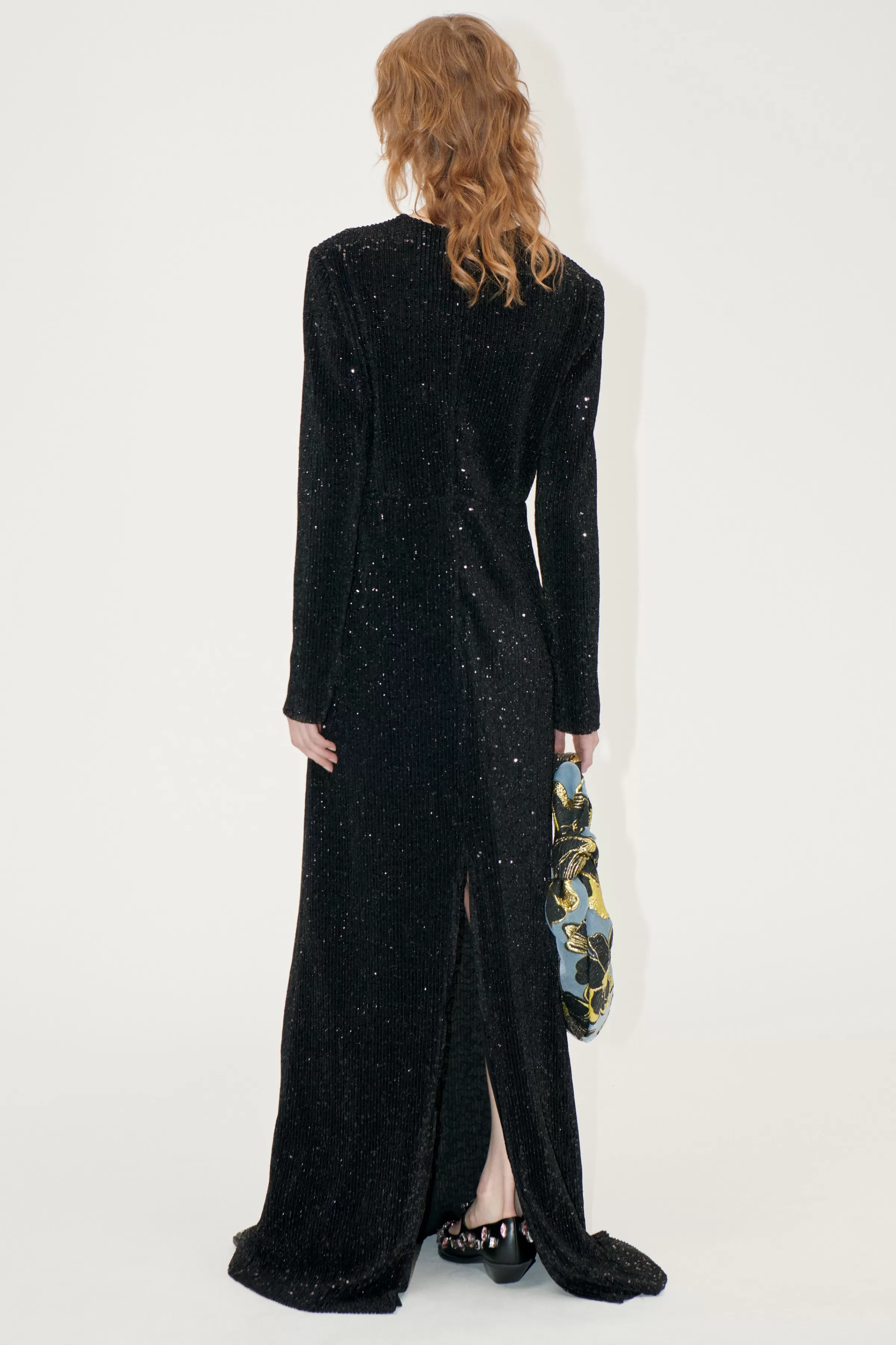 Dresses-STINE GOYA Long Sleeve Maxi Dress - Black