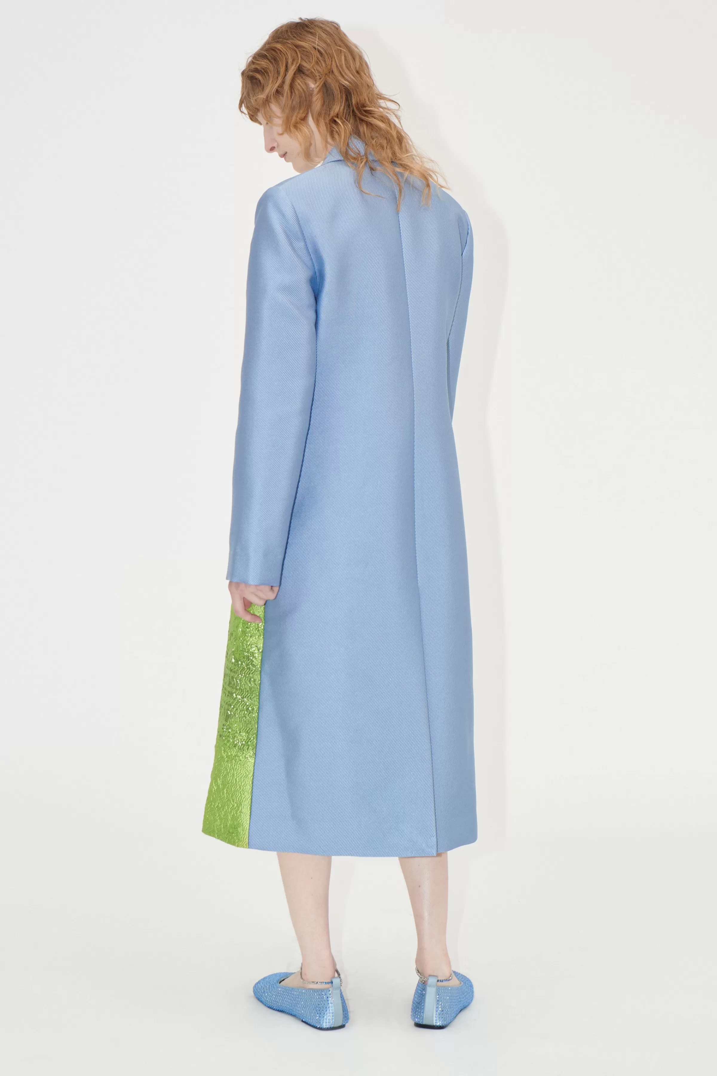 Outerwear-STINE GOYA Long Sleeve Straight Coat - Tree