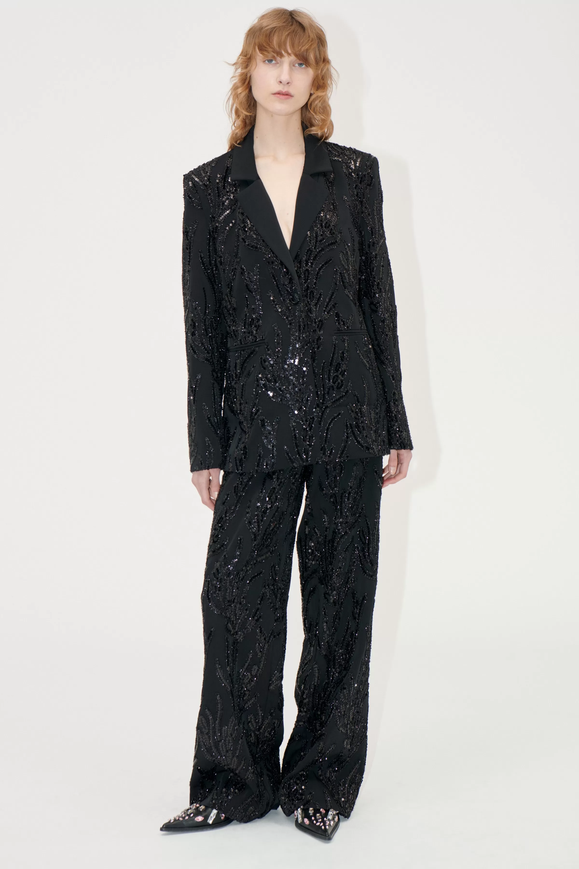 Pants | Tailoring-STINE GOYA No Waistband Long Pants - Abstract Embellishment AbstractEmbellishment