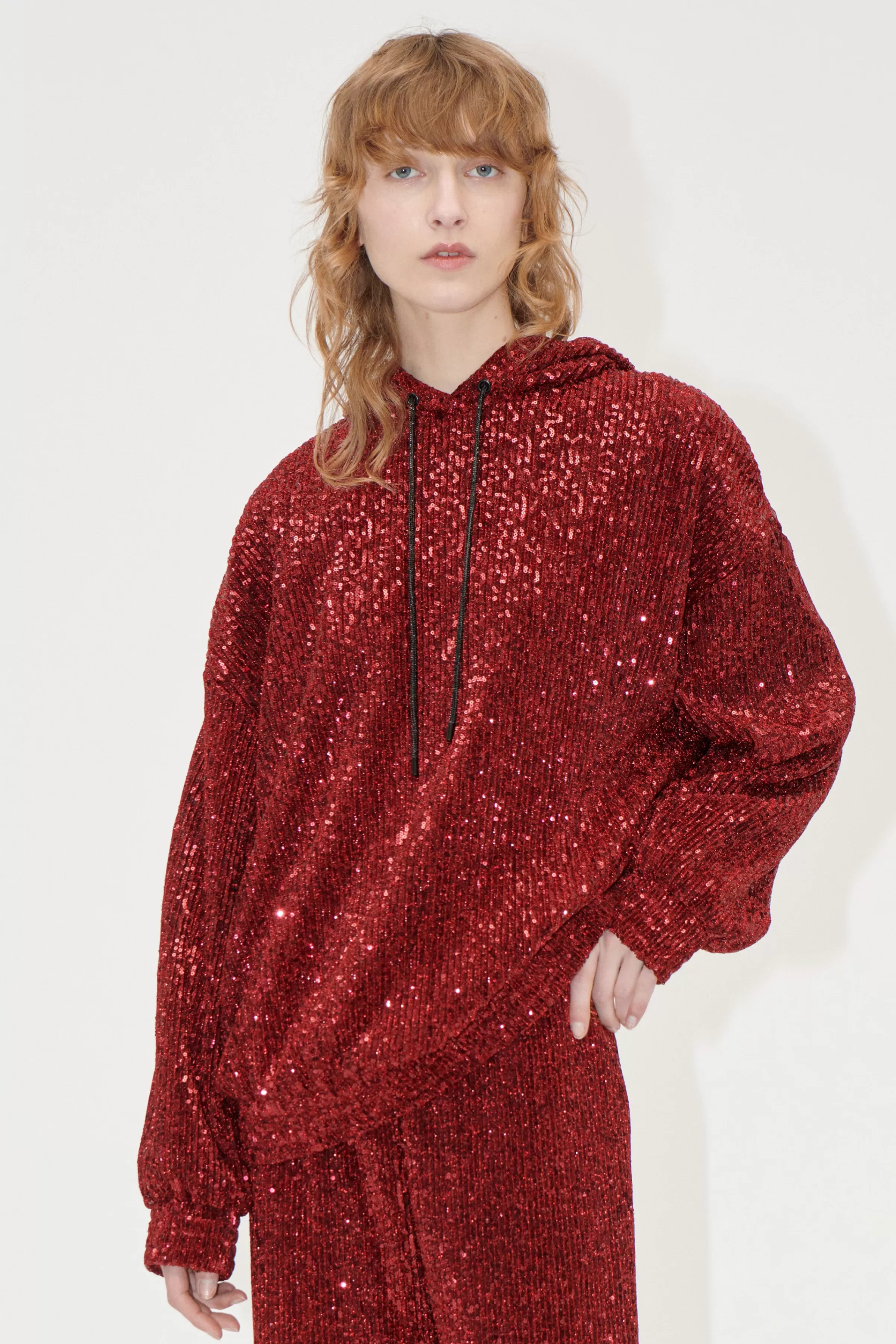 Tops & Shirts-STINE GOYA Oversize Hoodie - Bordeaux