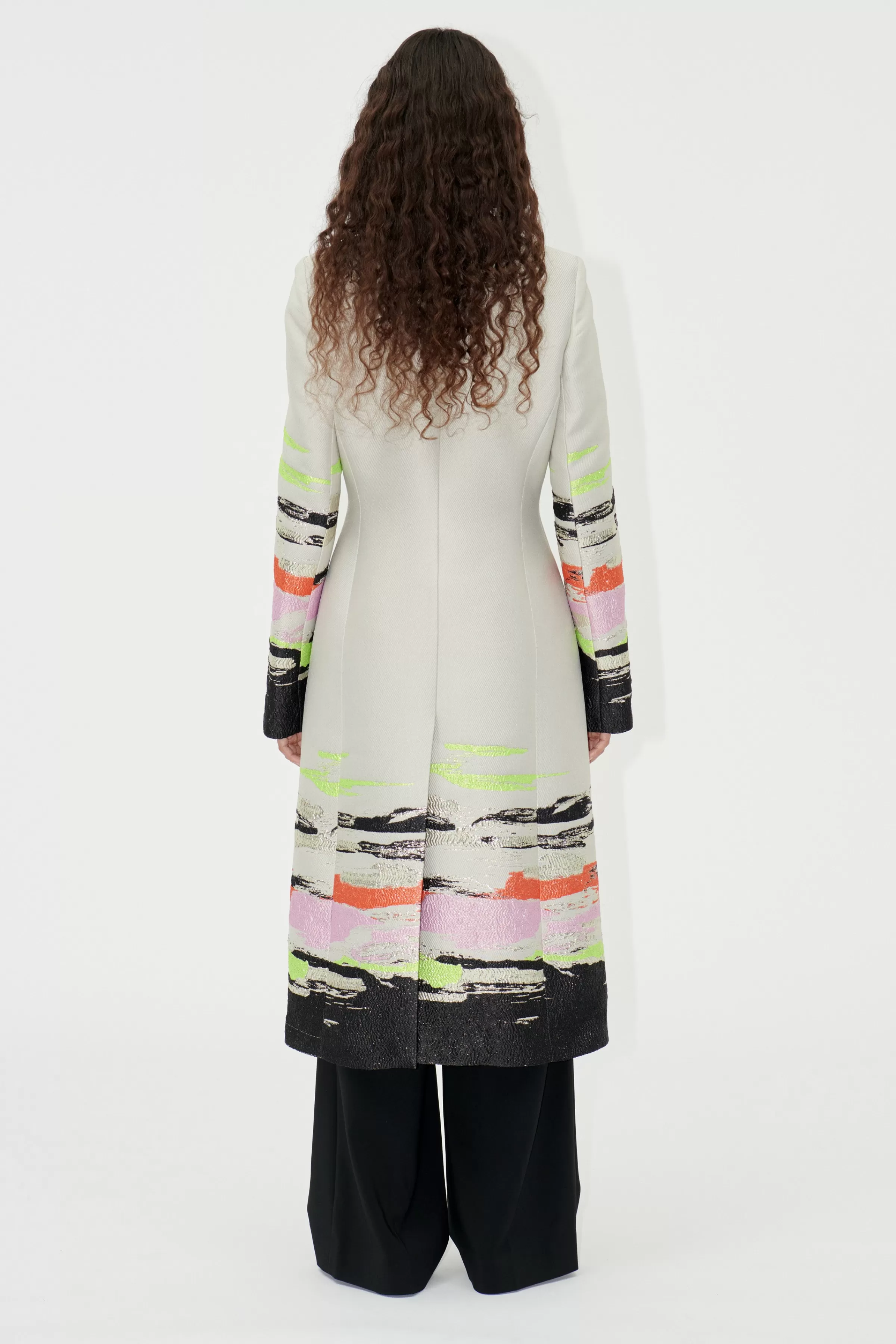 Outerwear-STINE GOYA SGAneta Coat - Abstract Strokes AbstractStrokes