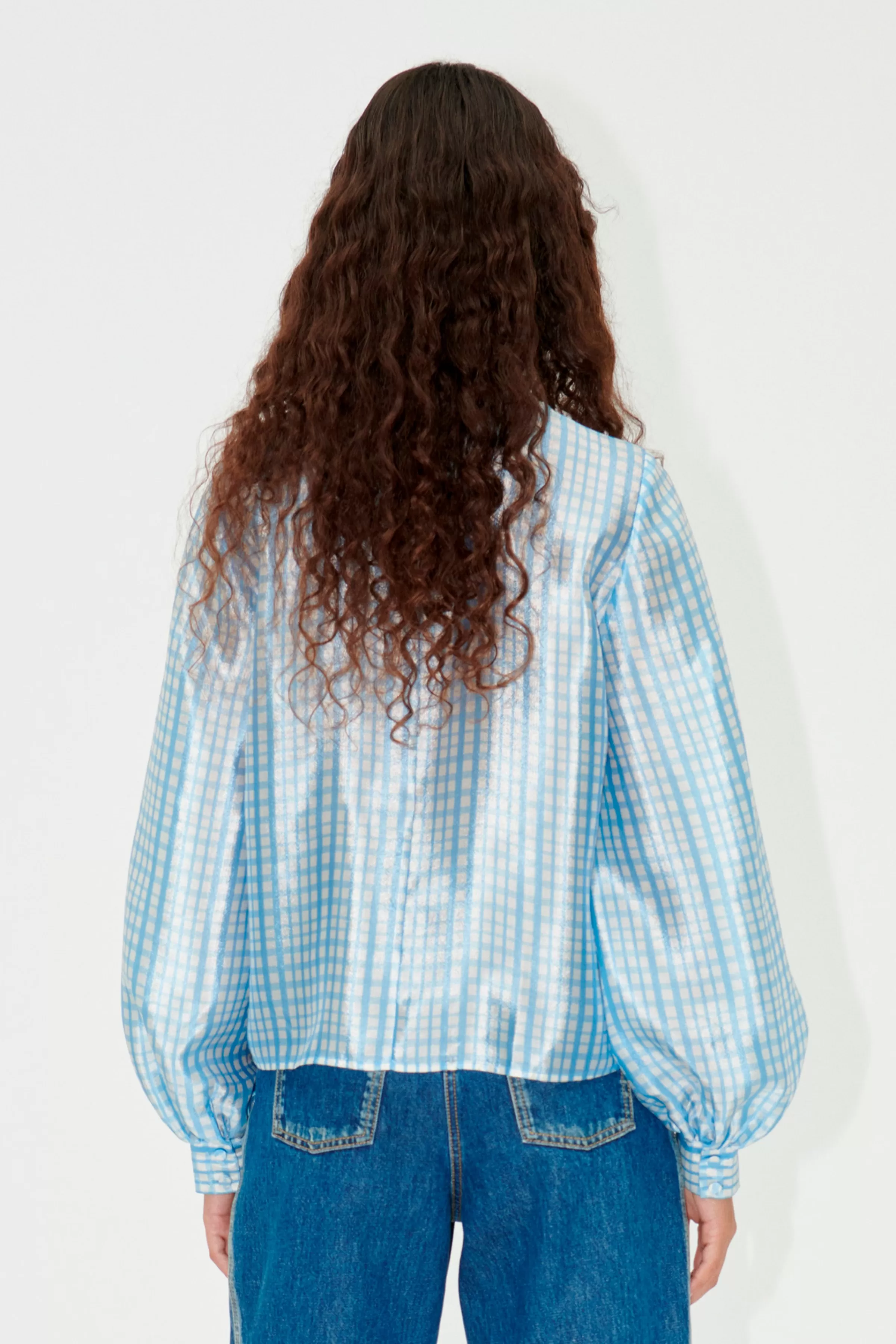 Tops & Shirts-STINE GOYA SGAshley Blouse - Blue Check BlueCheck