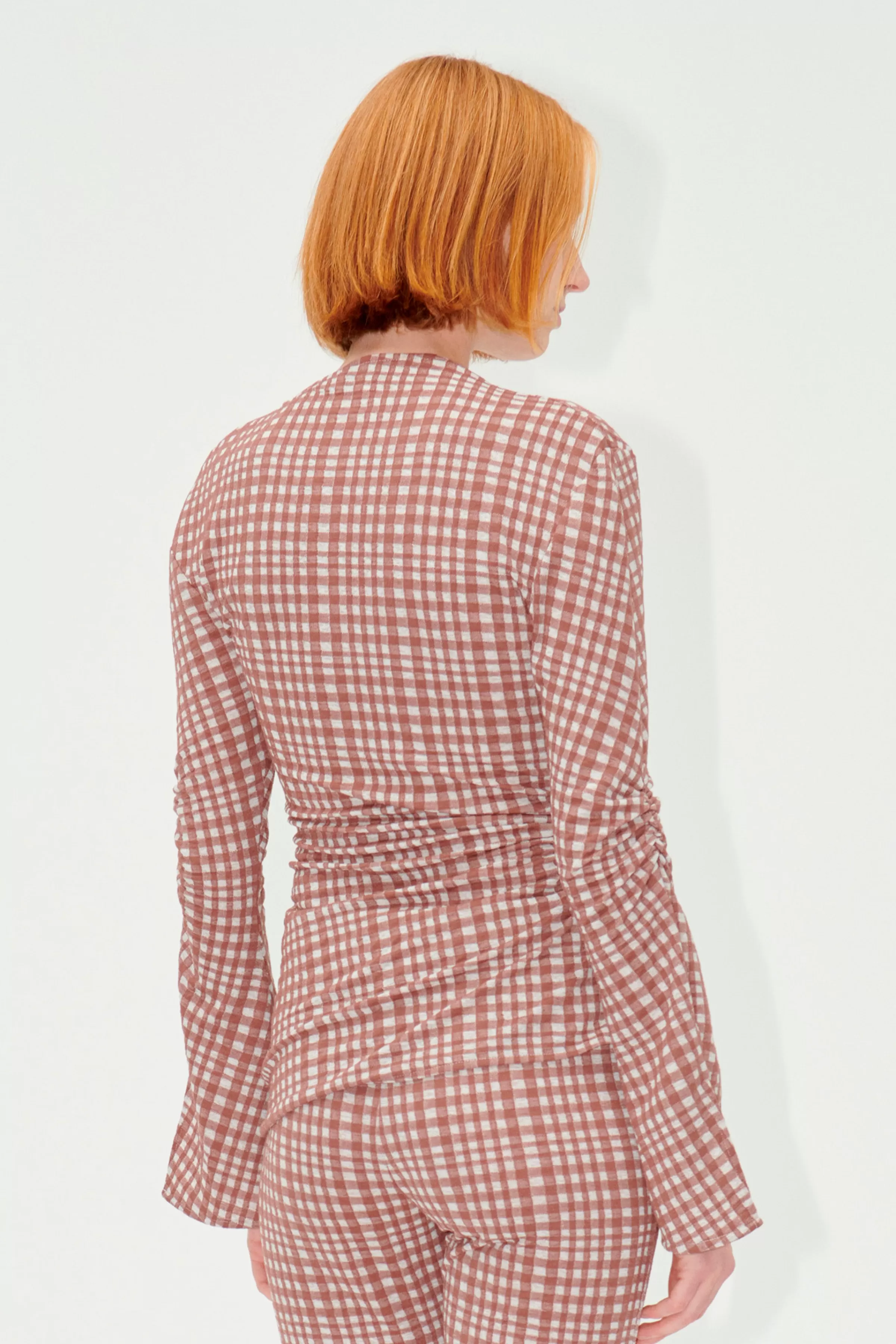 Tops & Shirts-STINE GOYA SGClementine Blouse - Brown Check BrownCheck