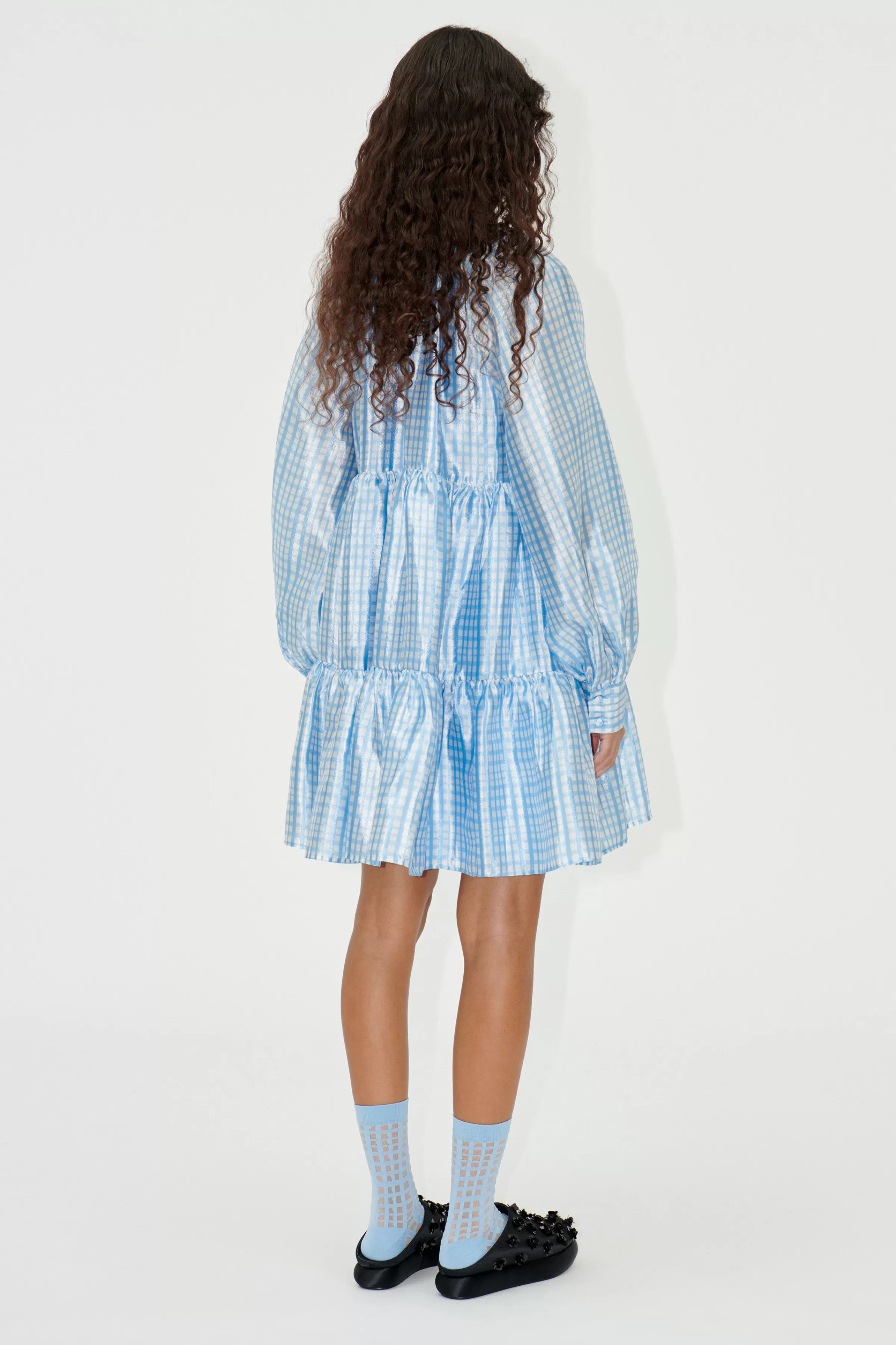 Dresses-STINE GOYA SGJasmine Dress - Blue Check BlueCheck