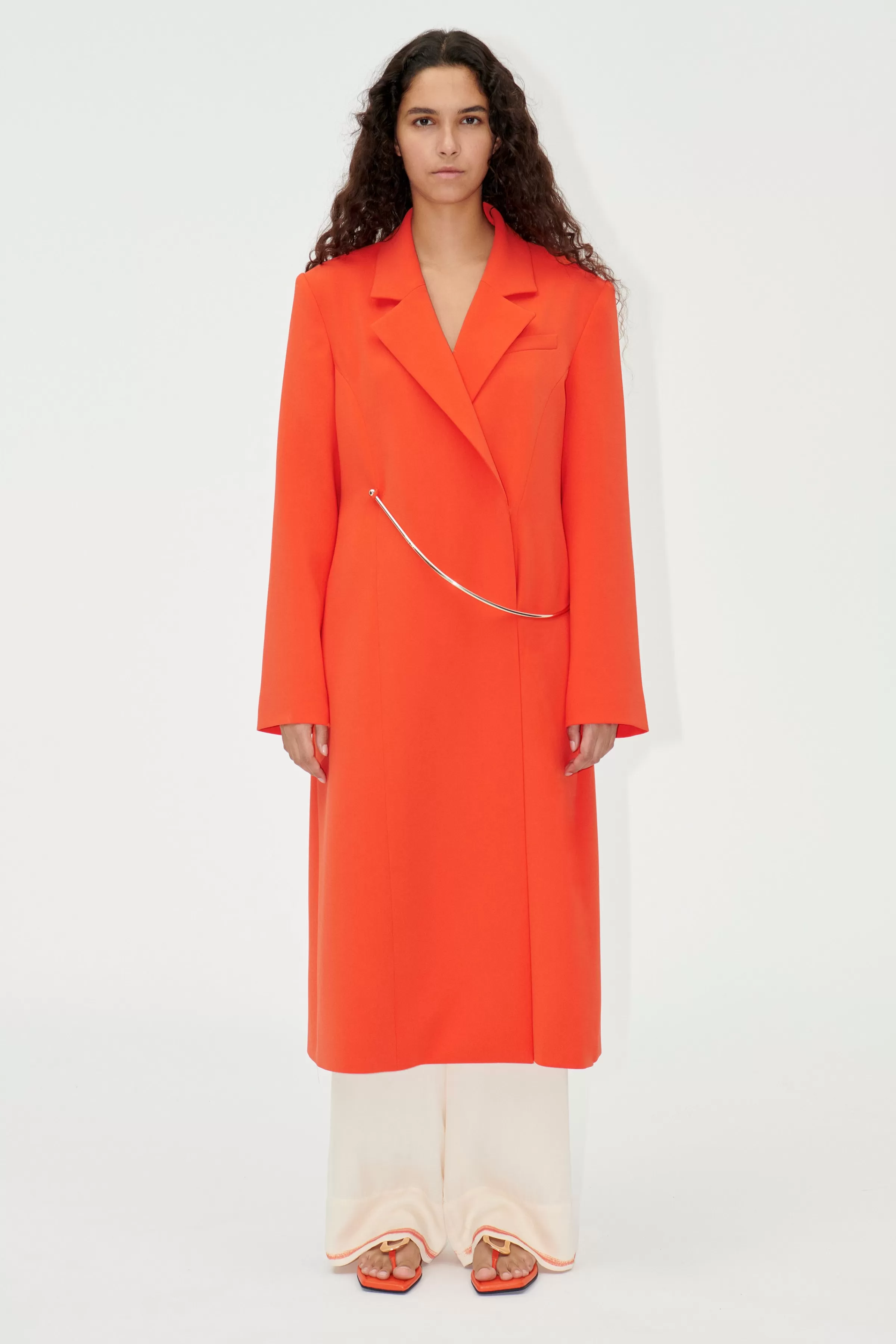 Tailoring | Outerwear-STINE GOYA SGJona Coat - Tangerine Tango TangerineTango