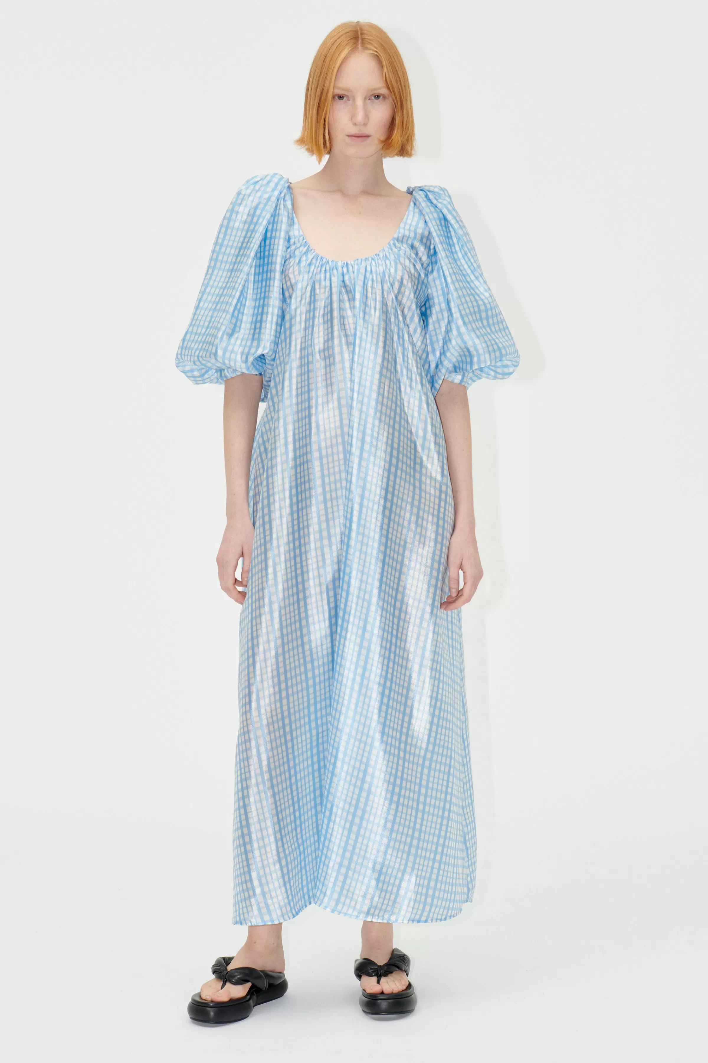 Dresses-STINE GOYA SGTeresa Dress - Blue Check BlueCheck