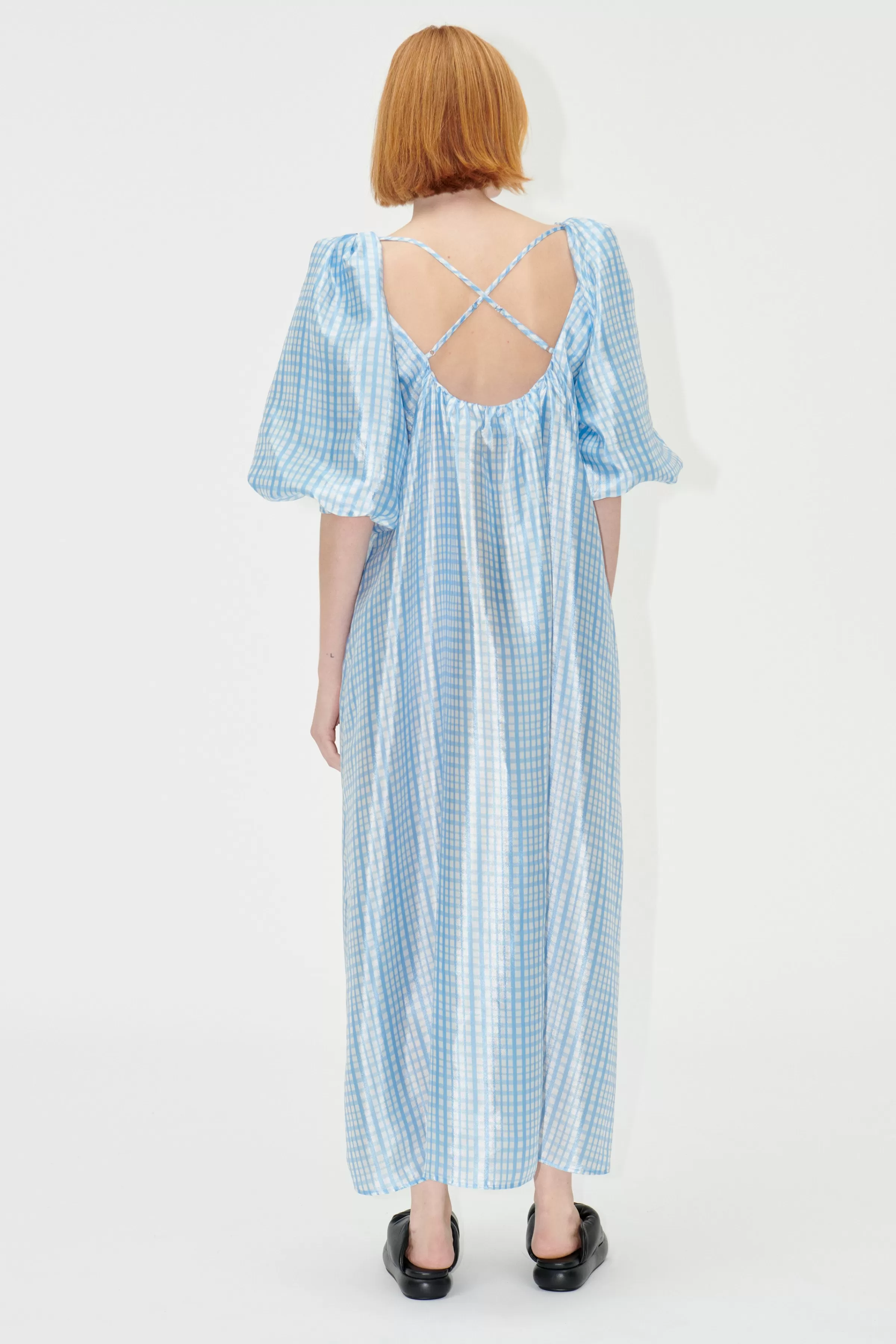 Dresses-STINE GOYA SGTeresa Dress - Blue Check BlueCheck