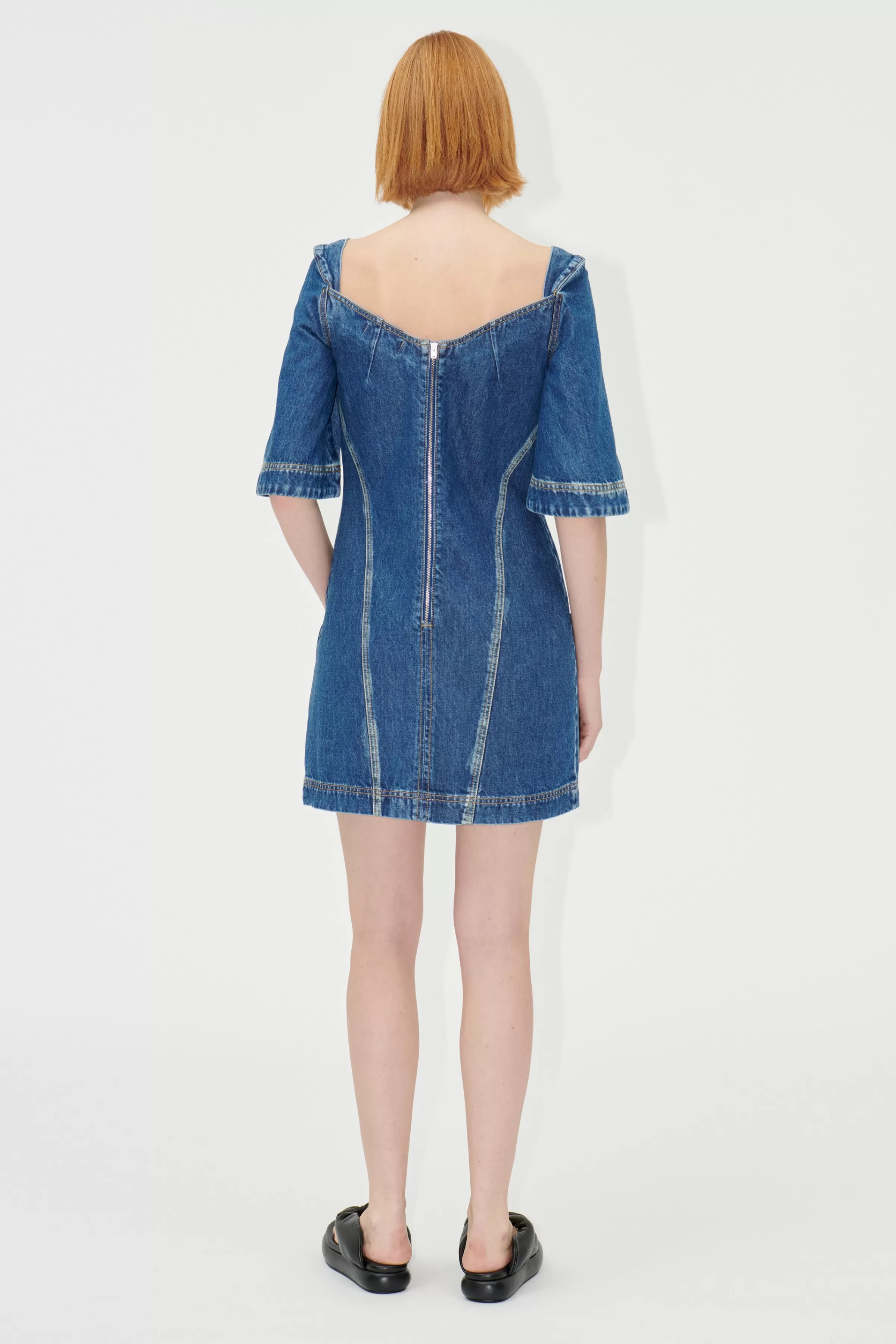 Denim | Dresses-STINE GOYA SGYvonne Denim Dress - Trompe L'oeil TrompeL'oeil