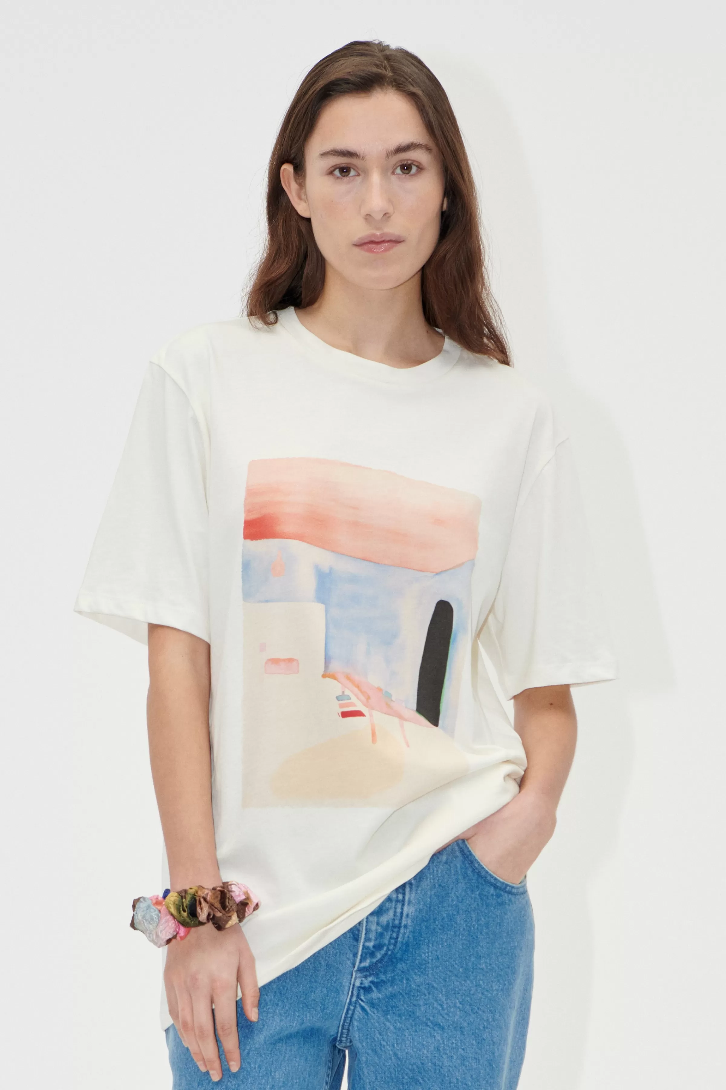 Tops & Shirts-STINE GOYA Short Sleeve T-shirt - Aquarelle Showroom shirt-AquarelleShowroom