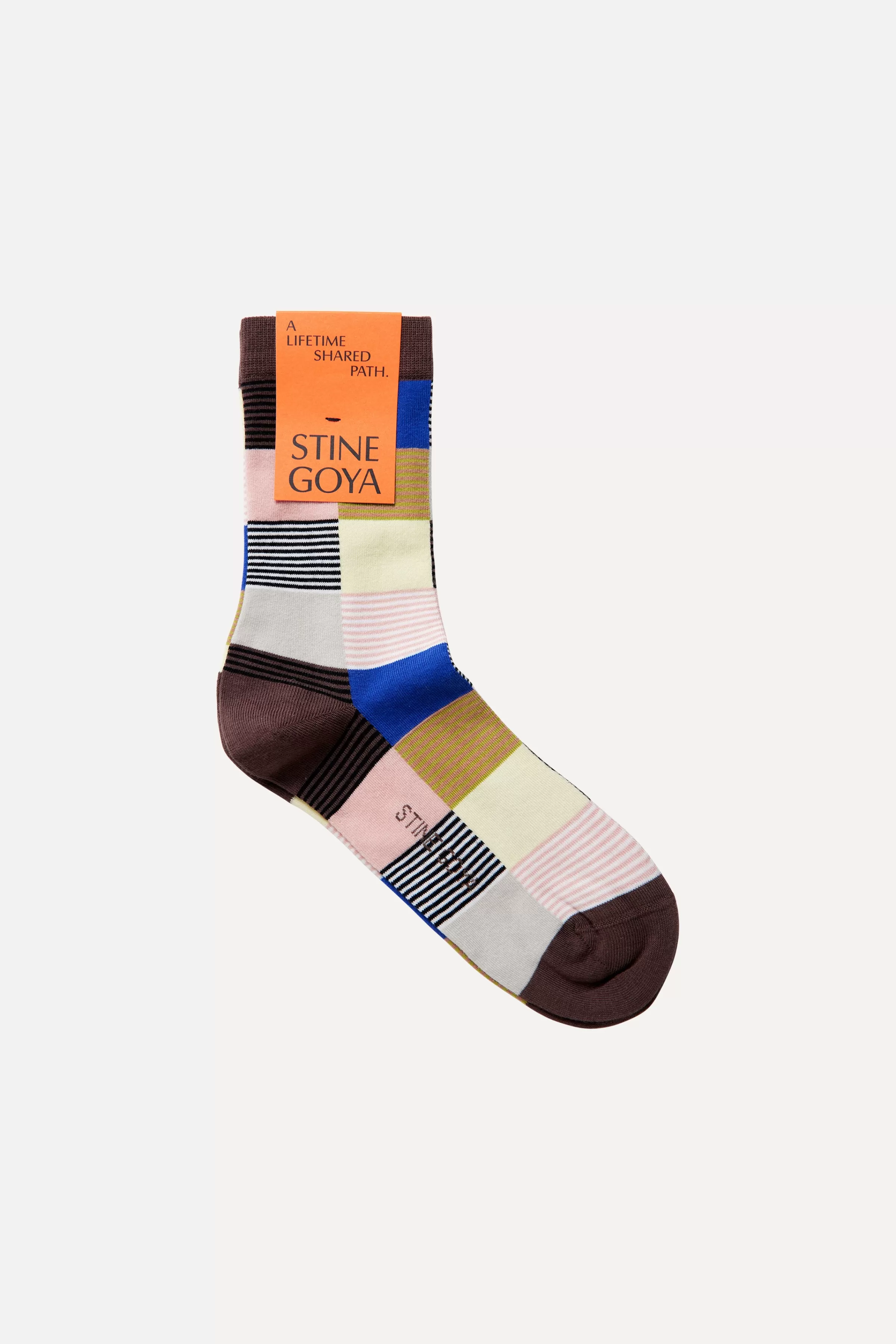 Socks & Tights-STINE GOYA Short Socks - Multi Checks MultiChecks