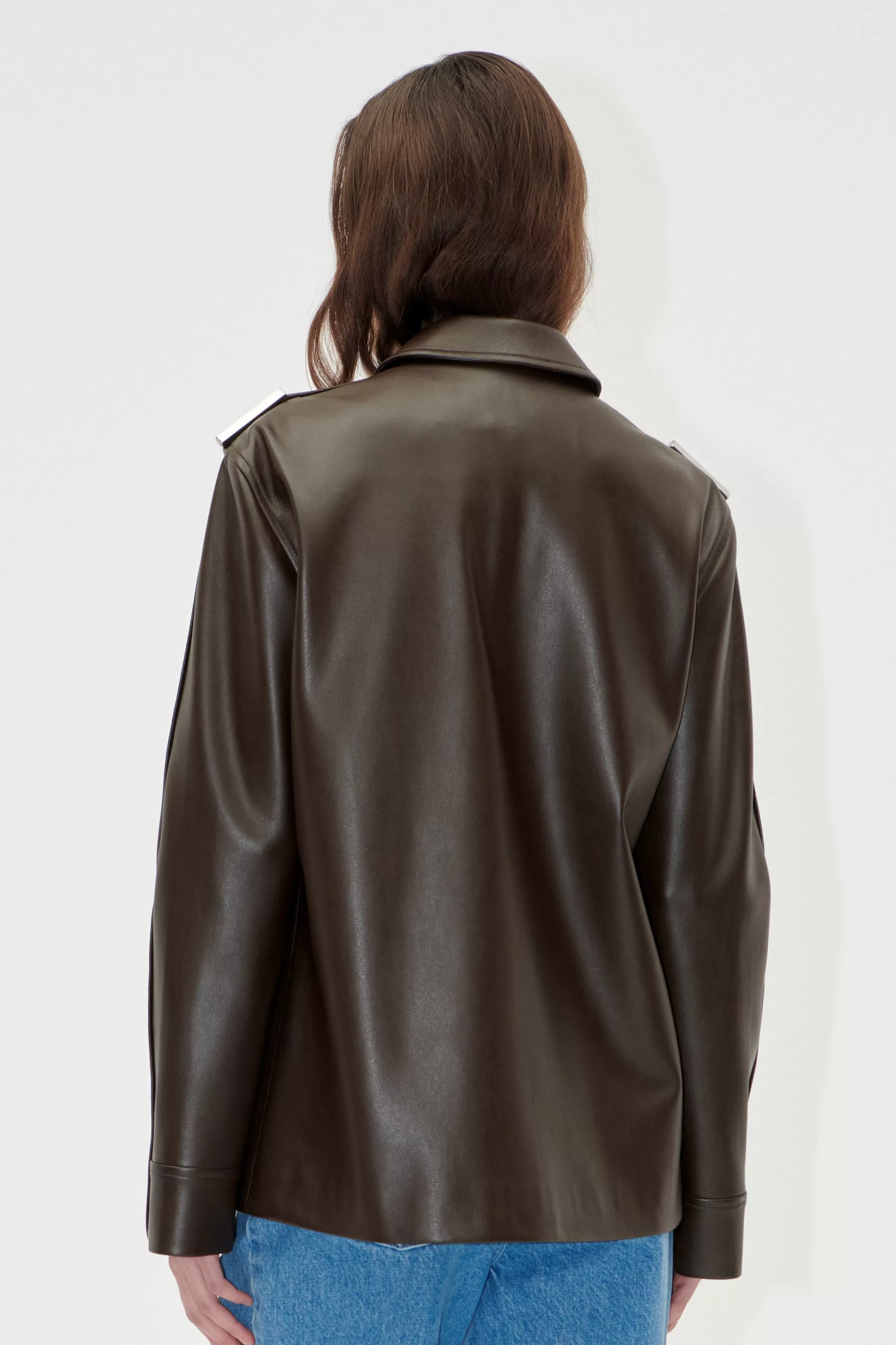 Outerwear | Tops & Shirts-STINE GOYA Straight Sleeve Jacket - Chocolate