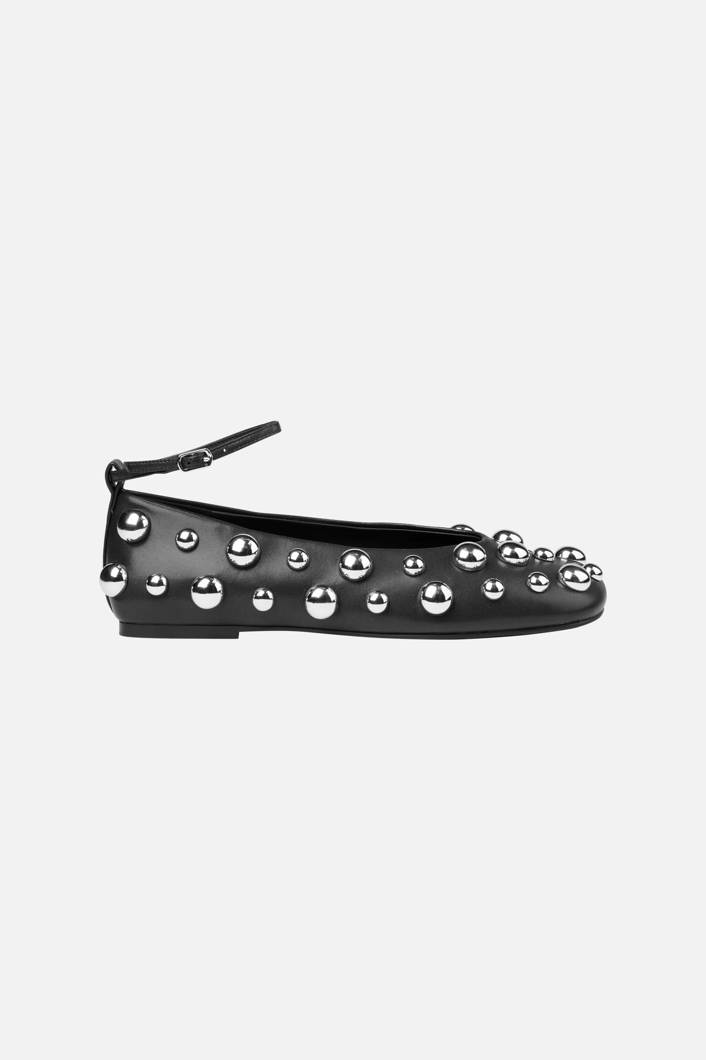 Shoes-STINE GOYA Studded Ballerina - Jet Black JetBlack