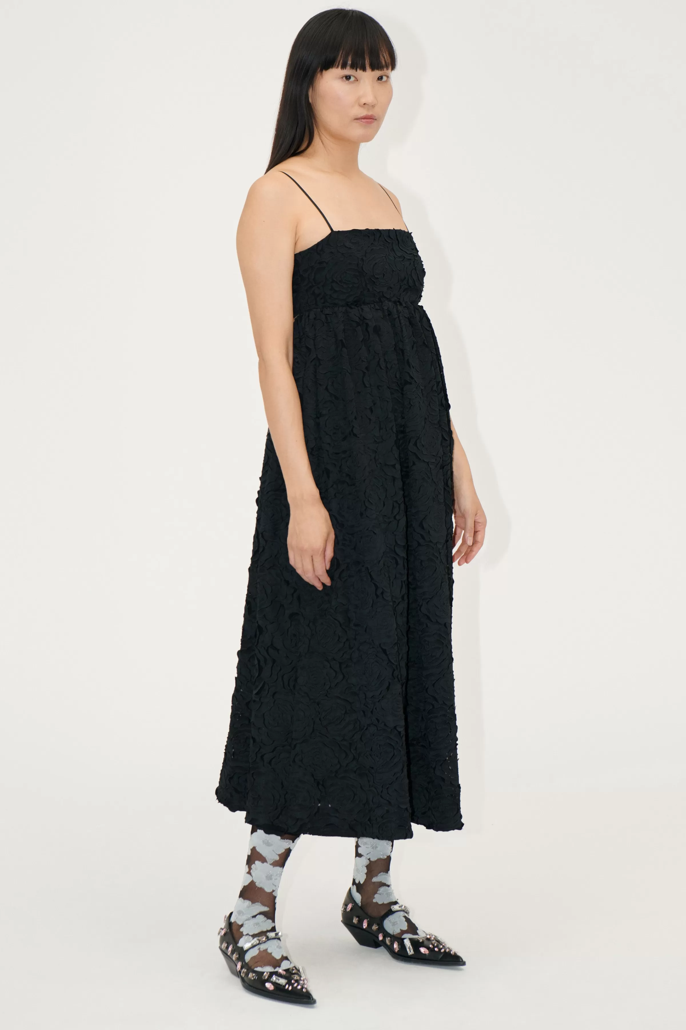 Dresses-STINE GOYA Voluminous Midi Dress - Black