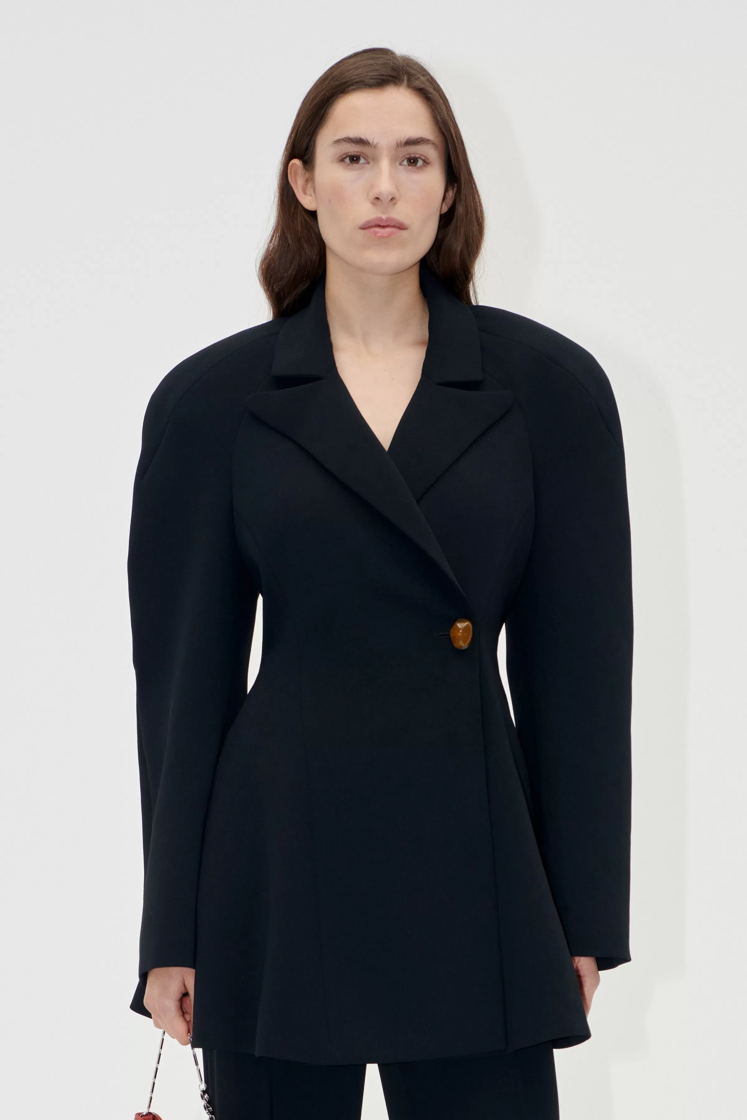 Tailoring-STINE GOYA Voluminous Mini Coat Dress - Black