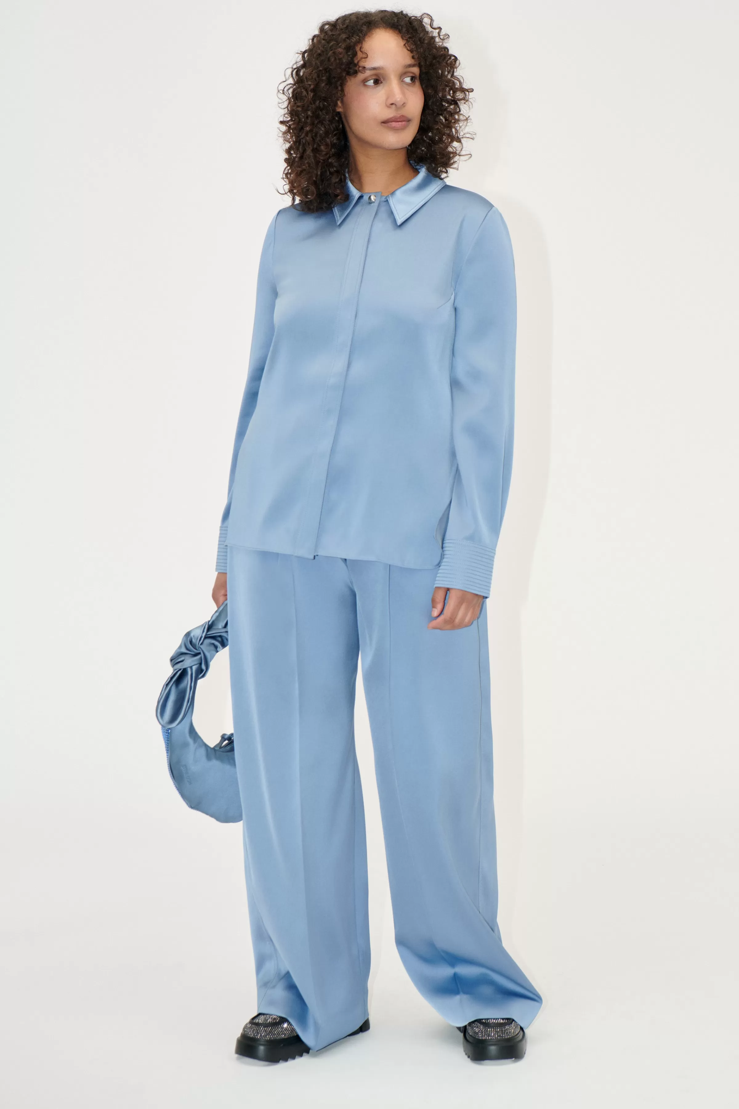 Pants-STINE GOYA Wide Leg Long Pants - Infinity Blue InfinityBlue