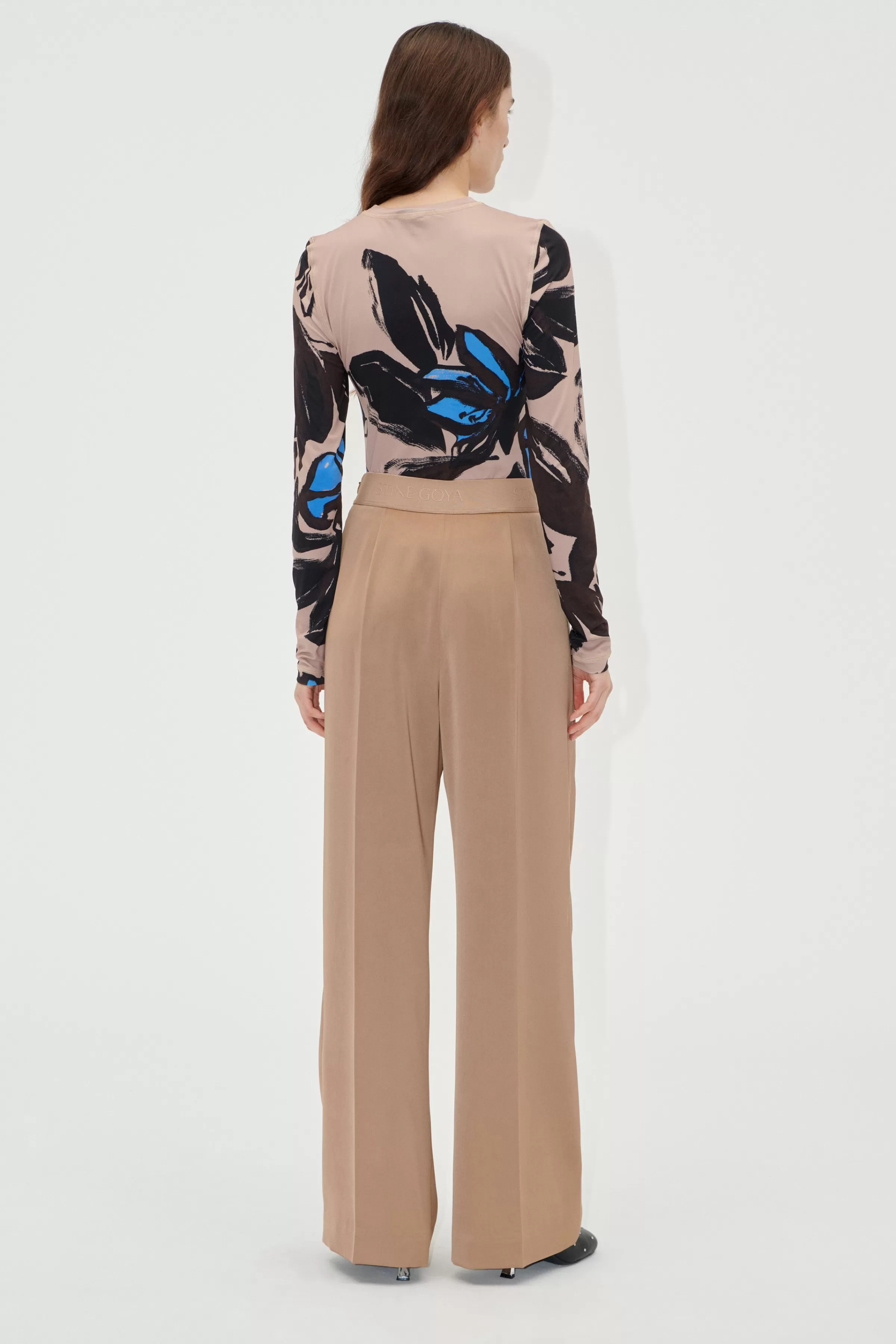 Pants-STINE GOYA Wide Leg Long Pants - Tiger's Eye Tiger'sEye